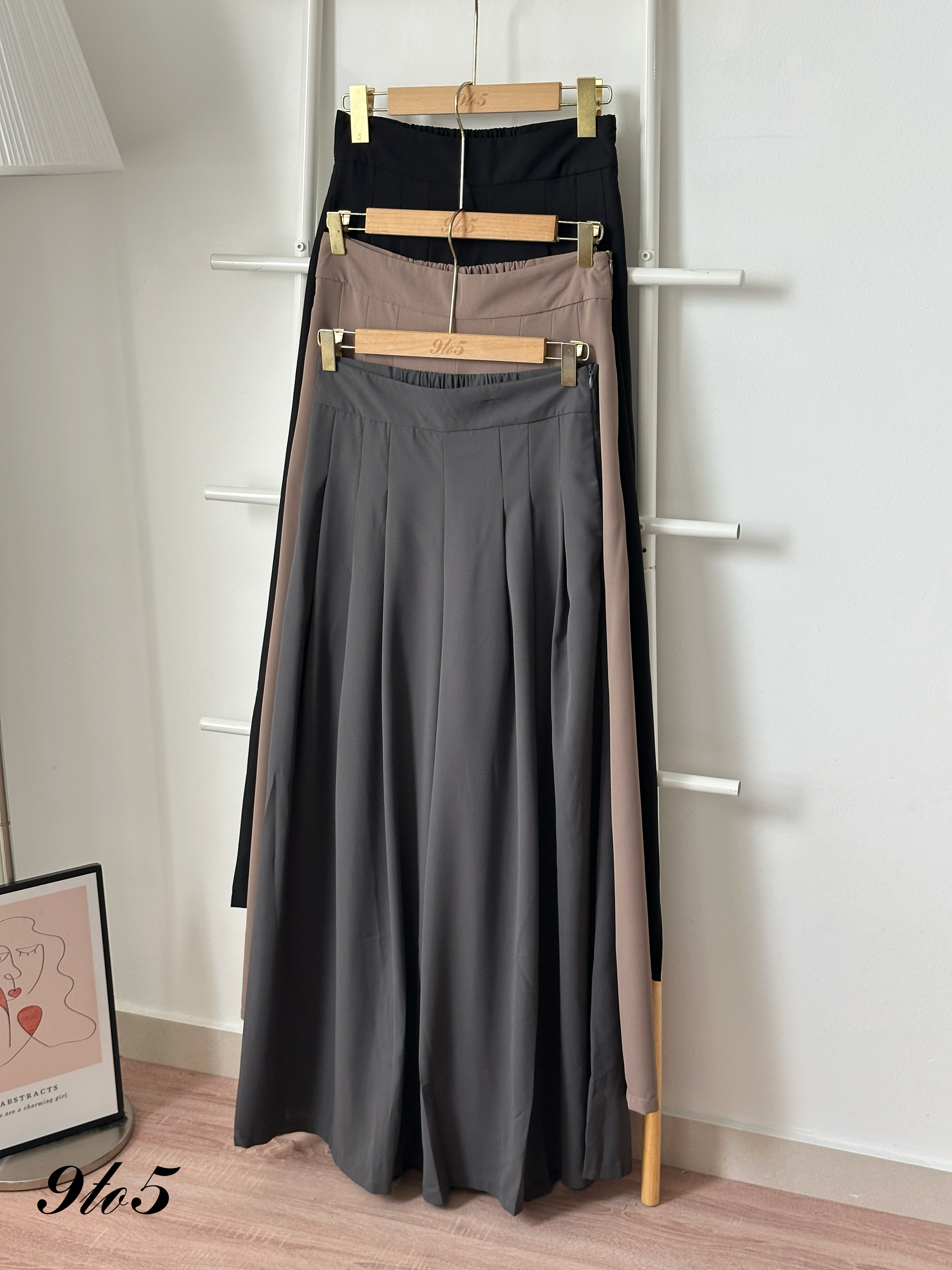 S2005 Wide Leg Long Pants - 3 Colors 