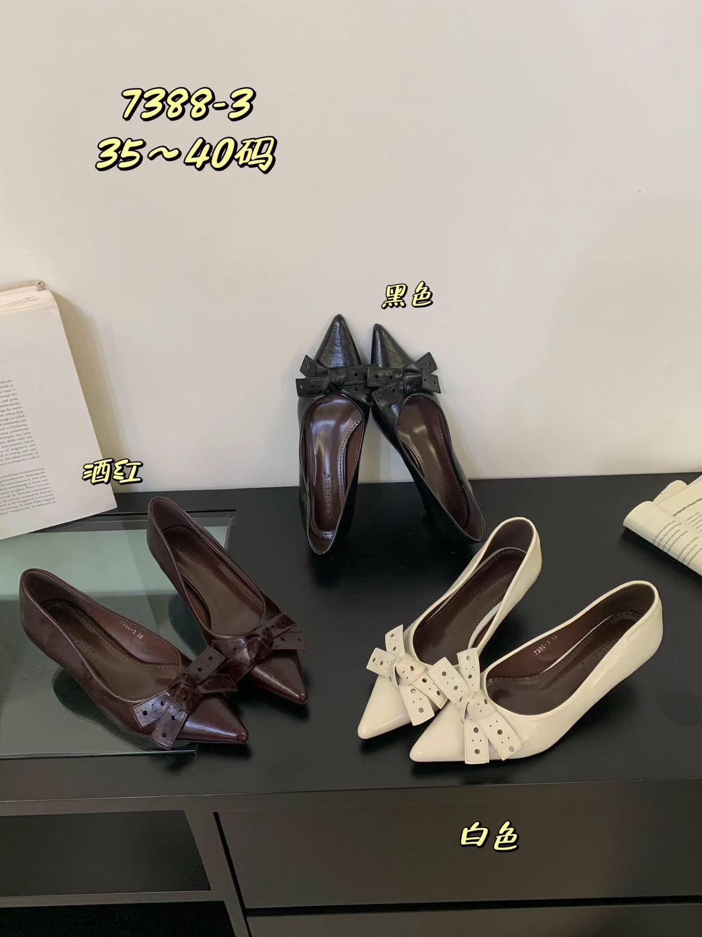 7388-3 法式蝴蝶结尖头单鞋🇨🇳