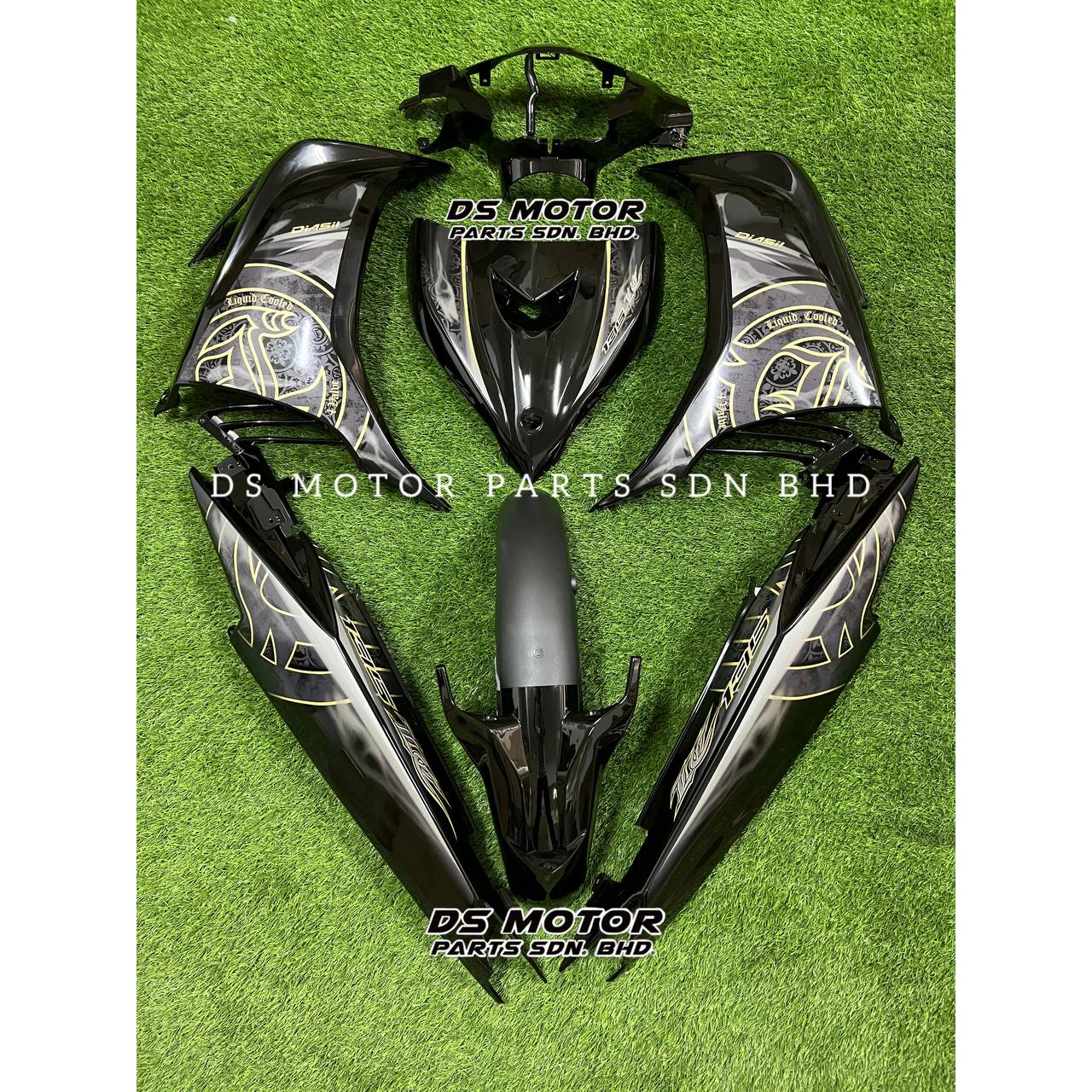 Cover Set LC135 V2 V3 V4 ~ V7 BIRU API / HITAM API FIRE SPIRIT