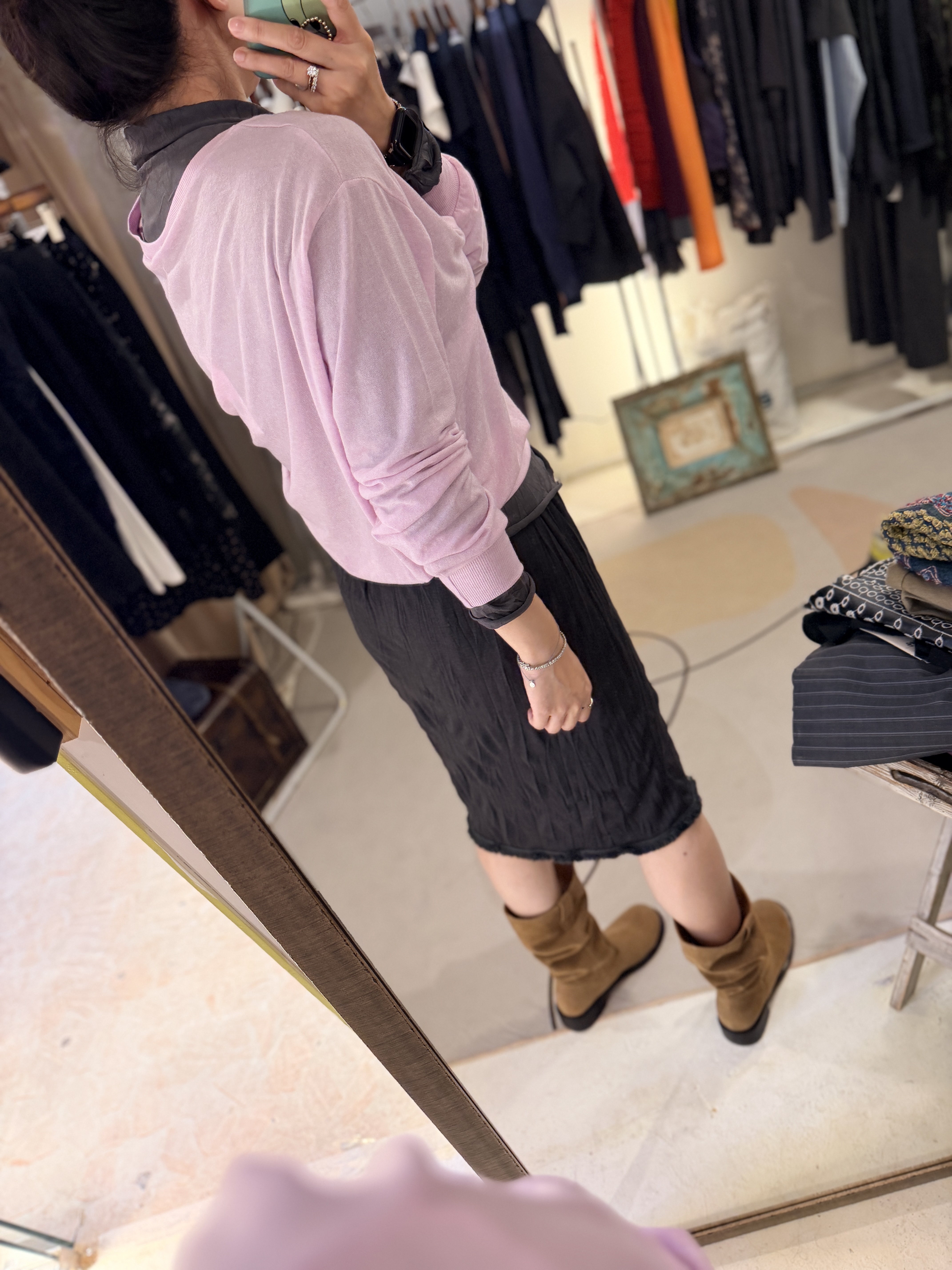 Deep V soft knit