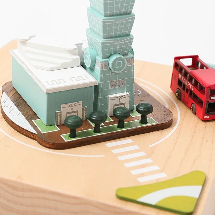 📦訂購 台灣代購 Wooderful life【台北101】木製城市音樂盒