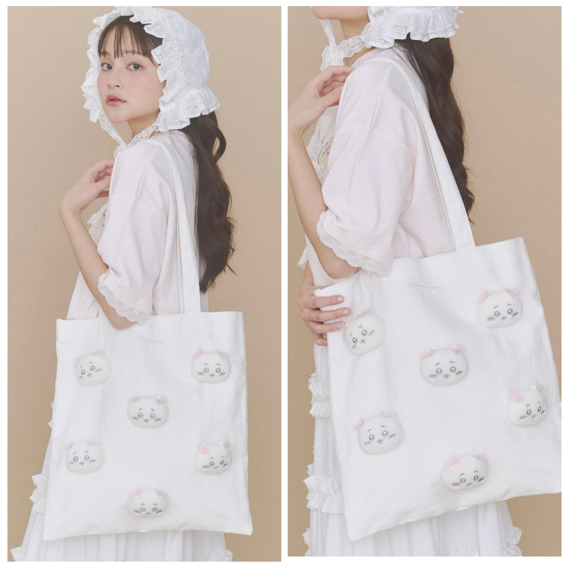 日本預訂📍日本Chiikawa x Merry Jenny立體公仔頭Tote Bag 不包郵 2026年8月中下旬出貨