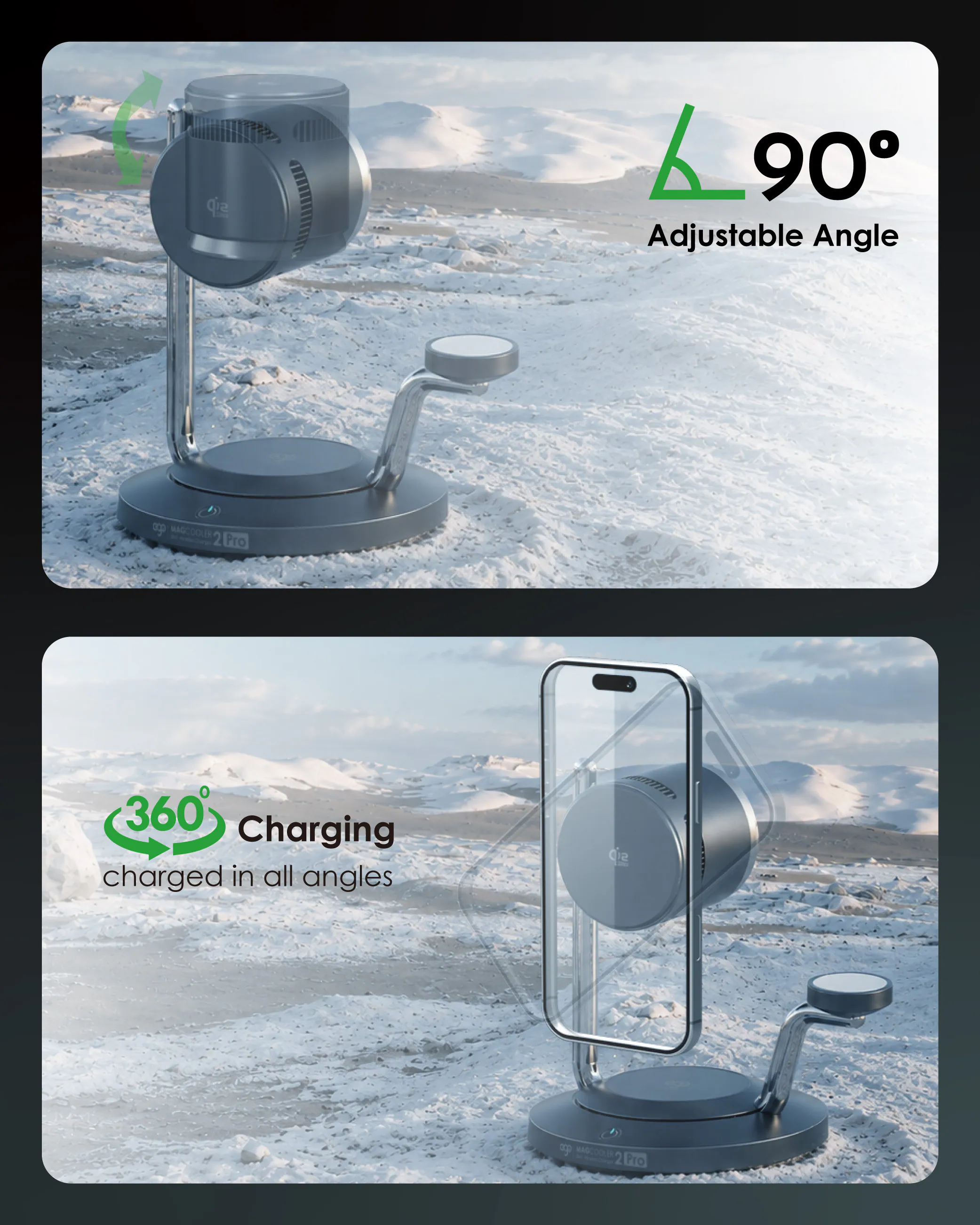 香港行貨 EGO MagCooler 2Pro 3in1 冰極 Qi2.2 無線充電座 T16