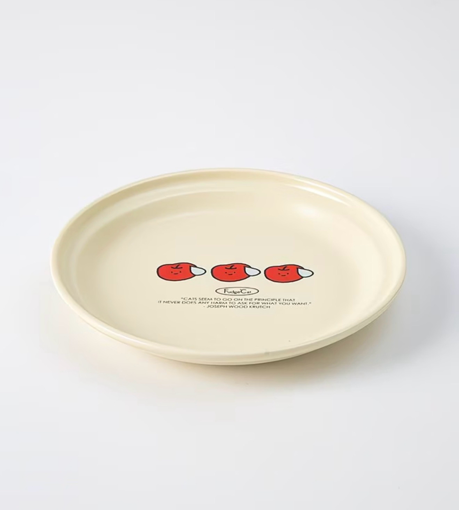 Fudge Cat Plate & Bowl