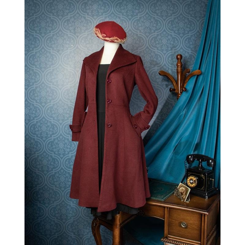 (SOLD OUT) 1940s War Time Romance Cashmere Winter Coat(FM162)