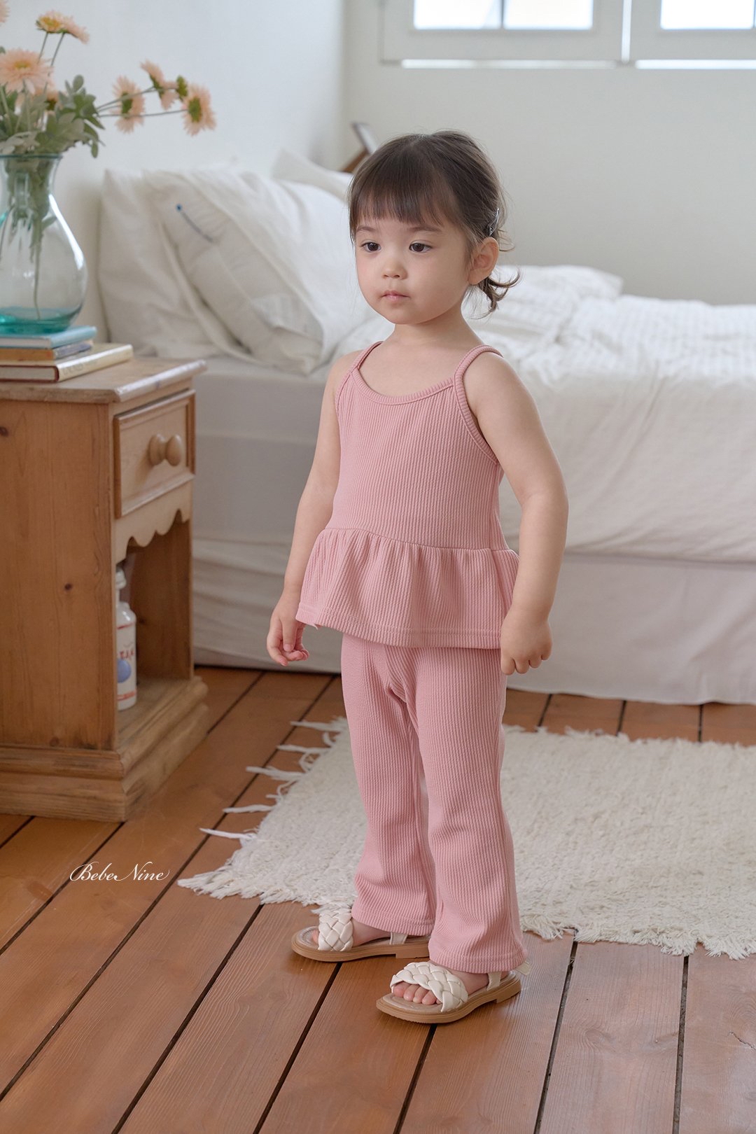 ☀️預訂 韓國直送☀️🇰🇷Bebenine三色荷葉邊下擺吊帶背心上下套裝