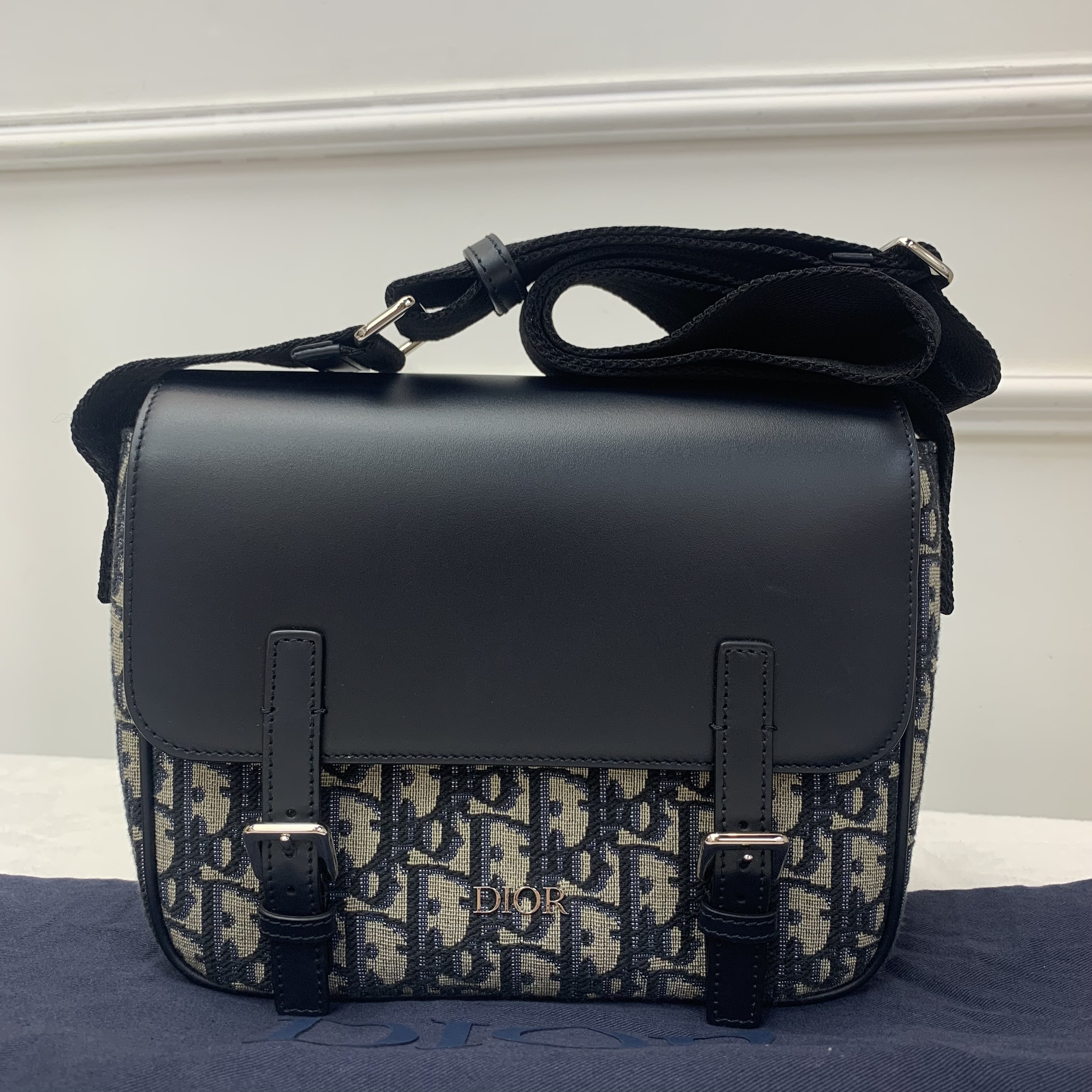 Dior kids郵差包 Dior Oblique 小牛皮郵差包 童裝