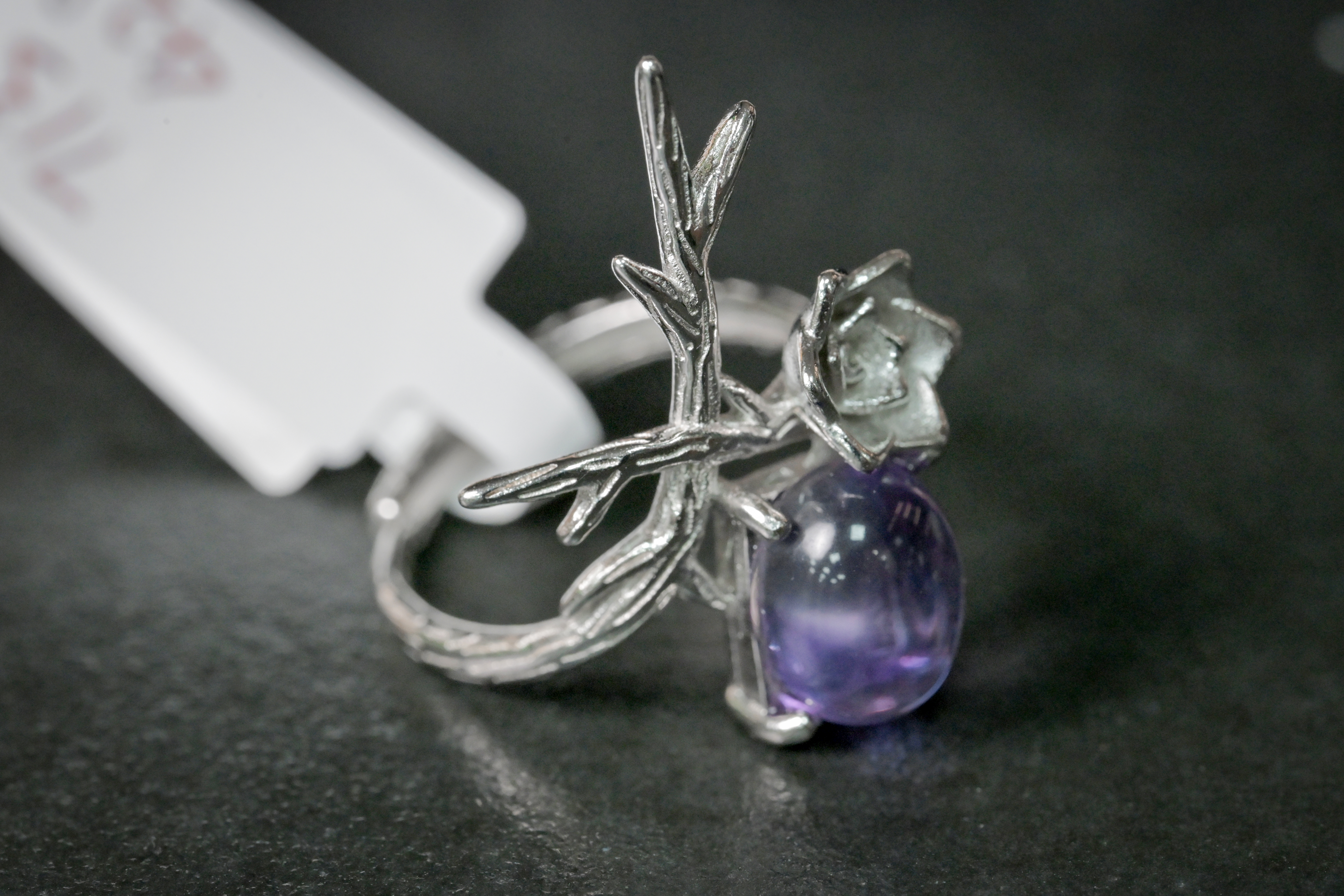 紫水晶純銀戒指 #027｜日信水晶 身心工房｜Amethyst Sterling Silver Ring #027
