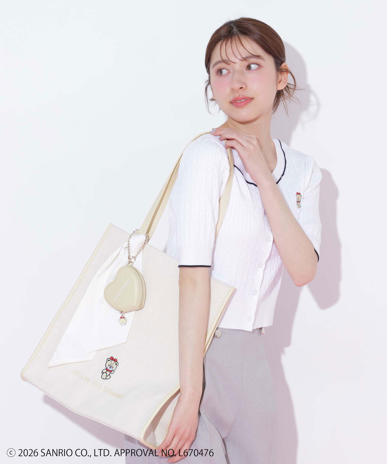 🎀【預訂】 JILL by JILL STUART Tiny Chum Collaboration Tote Bag - Cream