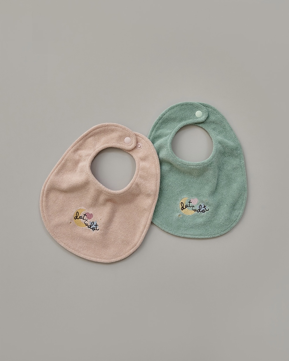 DTD暖意柔色星月系列- 毛圈布強吸收圍嘴 (Terry Bib) 🍼