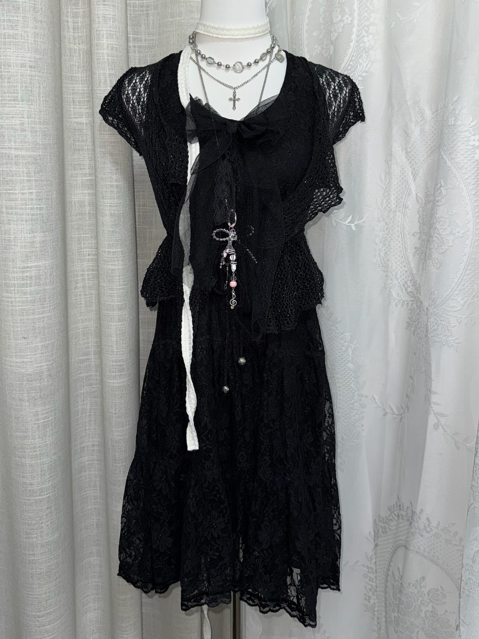 Dark Victorian-Inspired Modern Goth Fairycore Set
