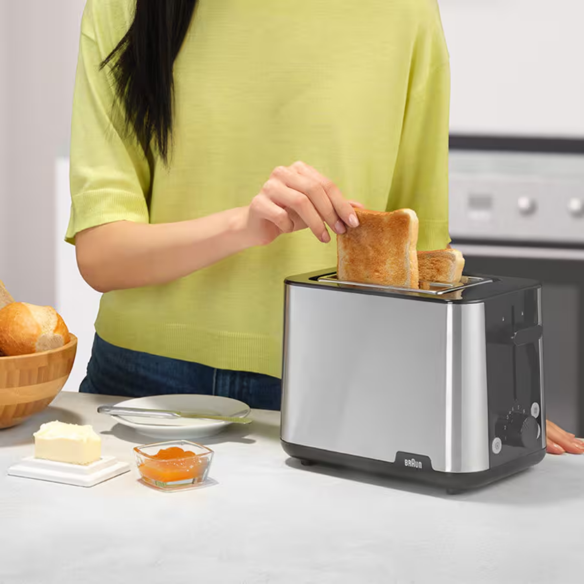 Braun Breakfast1 Long Slot Toaster (HT1510BK)