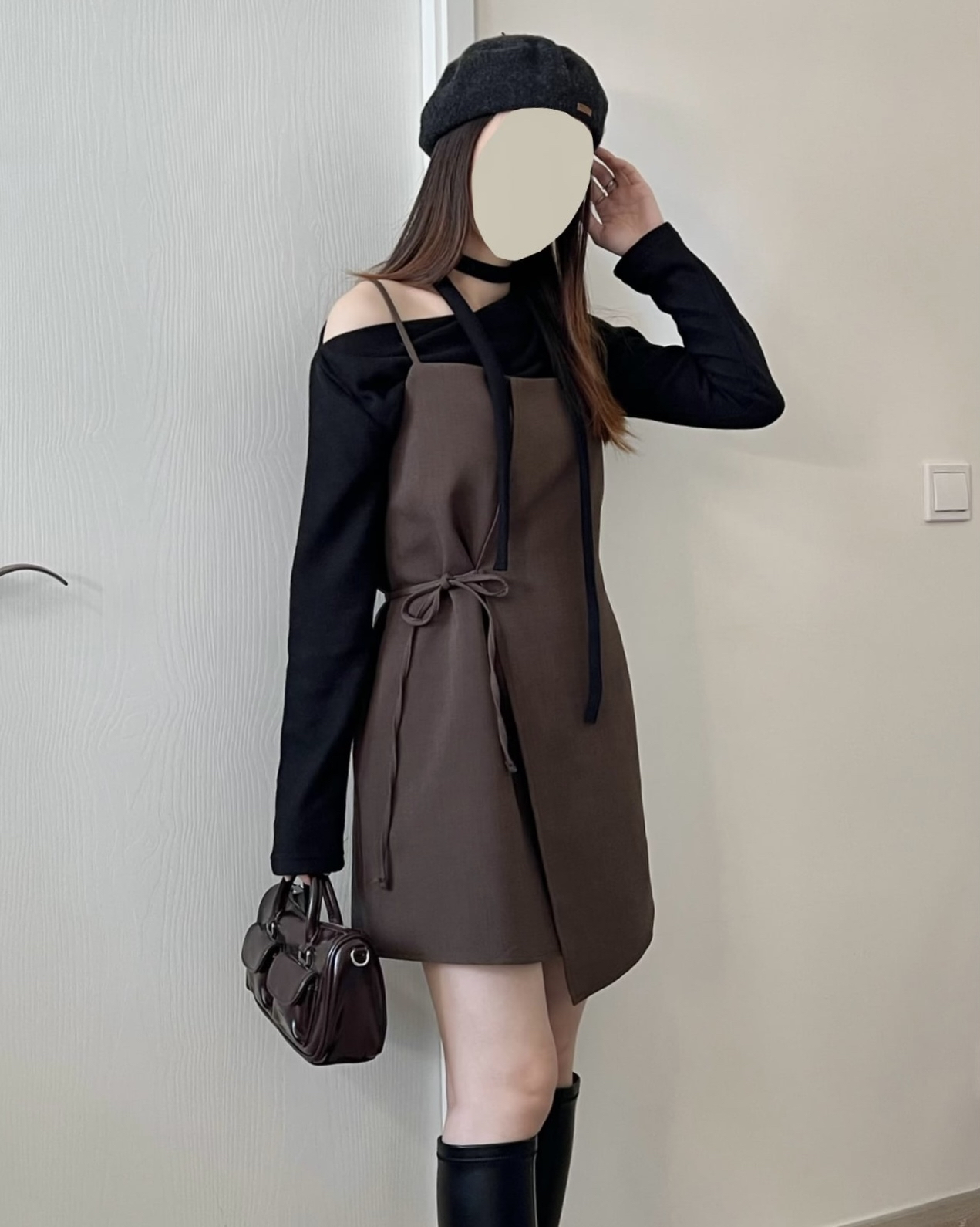 蝴蝶結不規則ops  小個子可 現貨