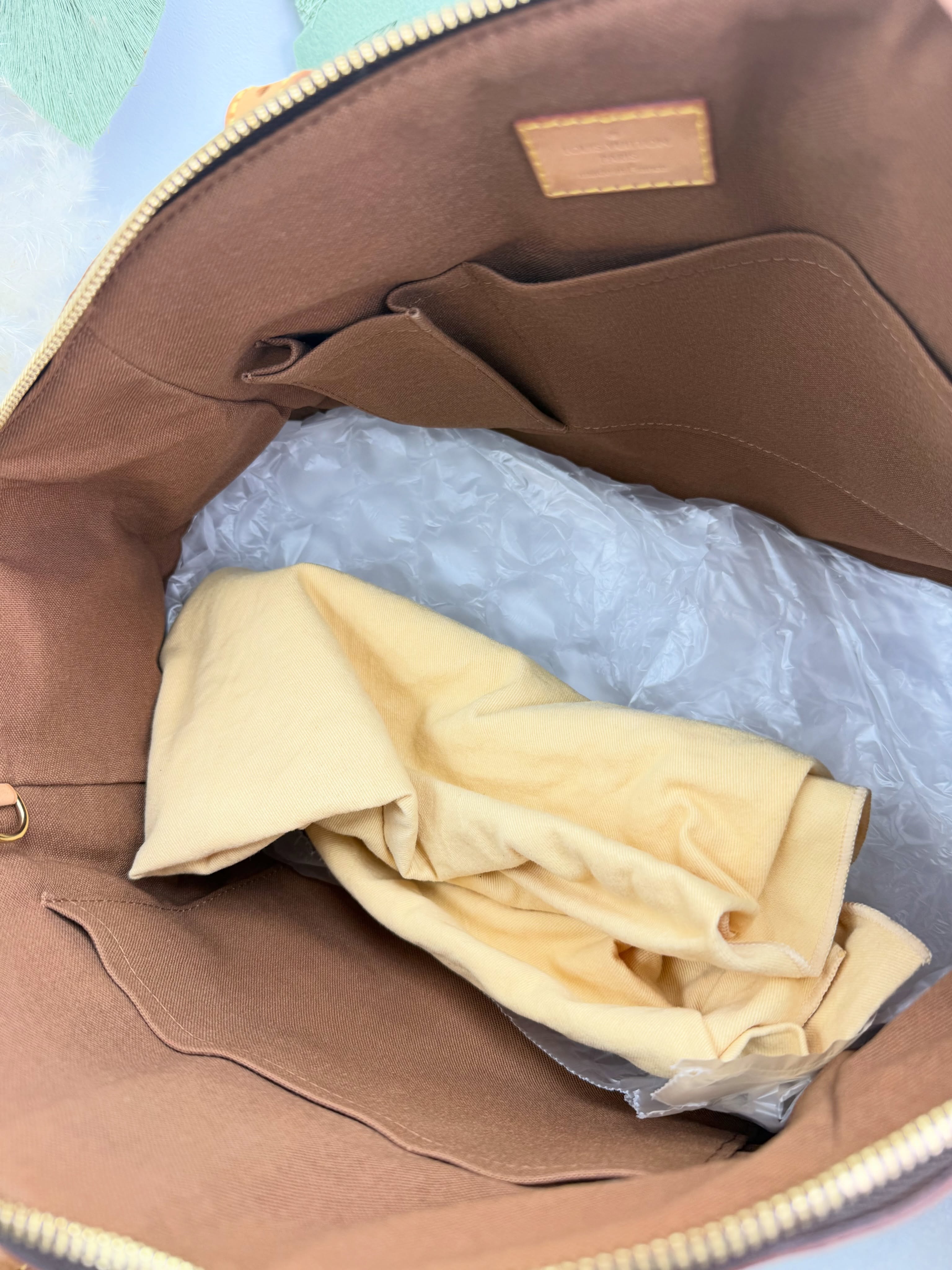 Lv👜 PRE OWNED 🛍️啡色老花 Tivoli GM size餃子袋  有塵袋 🥟🤎