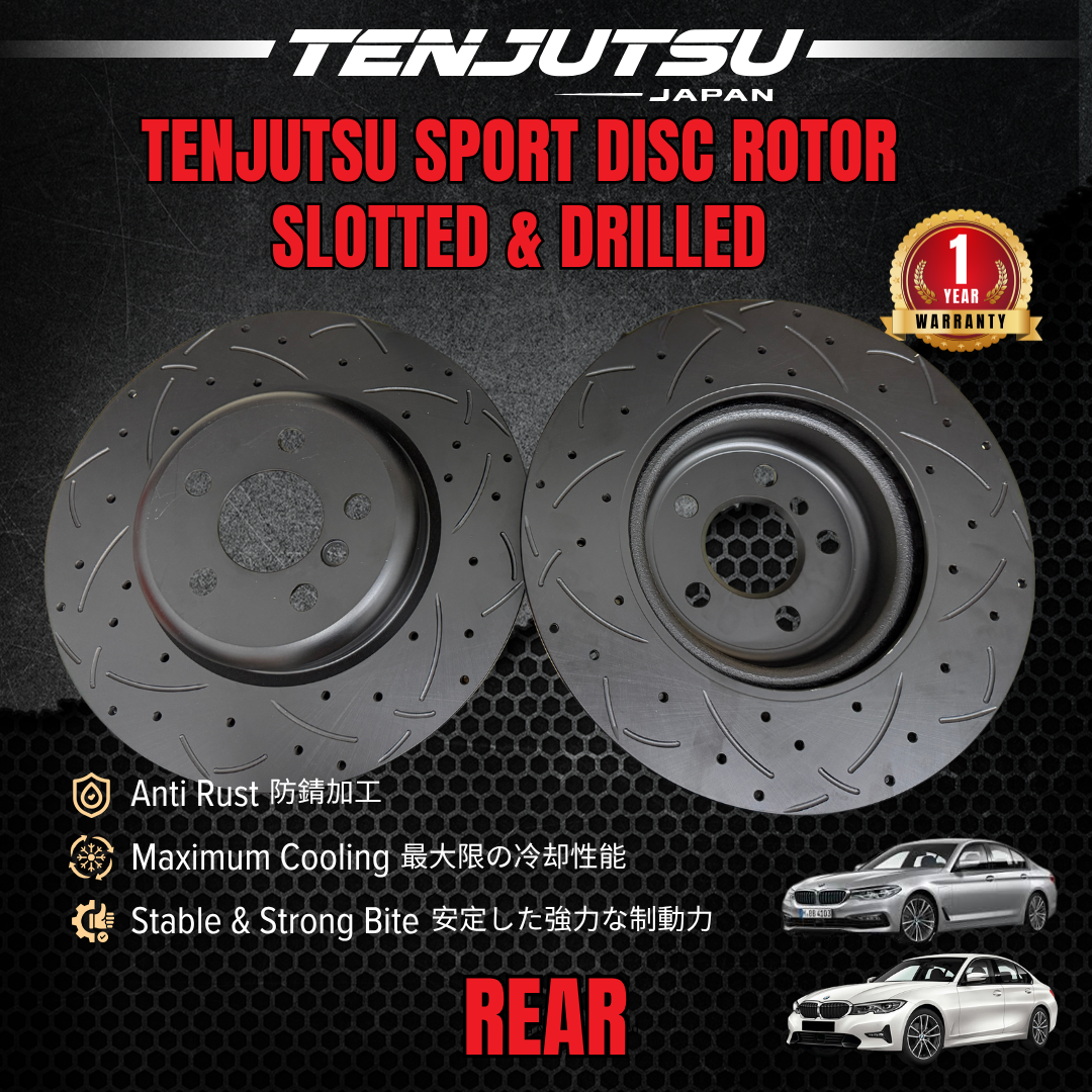 TENJUTSU Sport Front / Rear Disc Rotor (2Pcs) -3 Series G20 / 5 Series G30 G38 / 4 Series G22 / 7 Series G11 G12 G32 X3 X4 X5 Z4