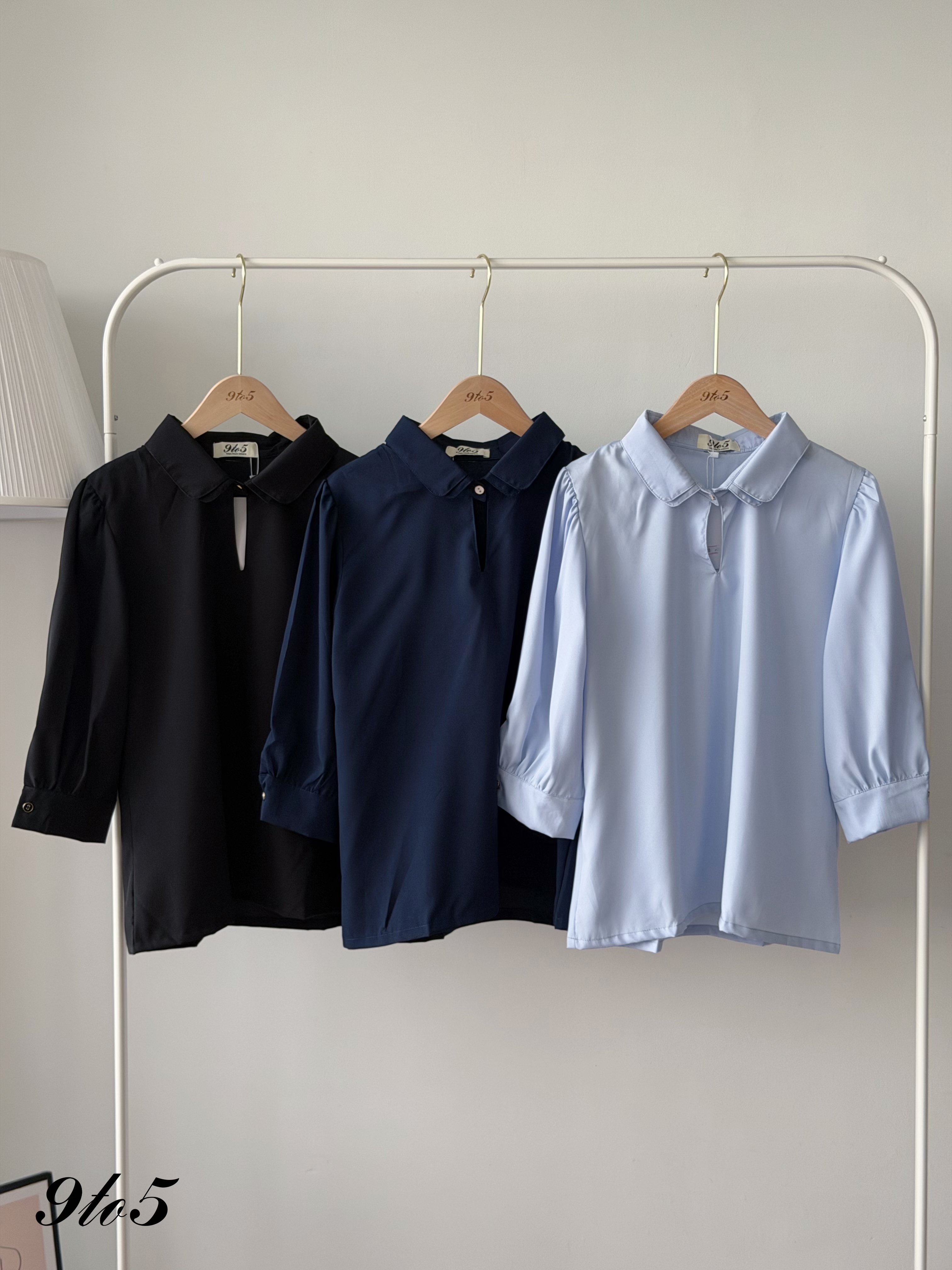 T4489 Half Sleeve Double Collar Shirt - 3 Colors