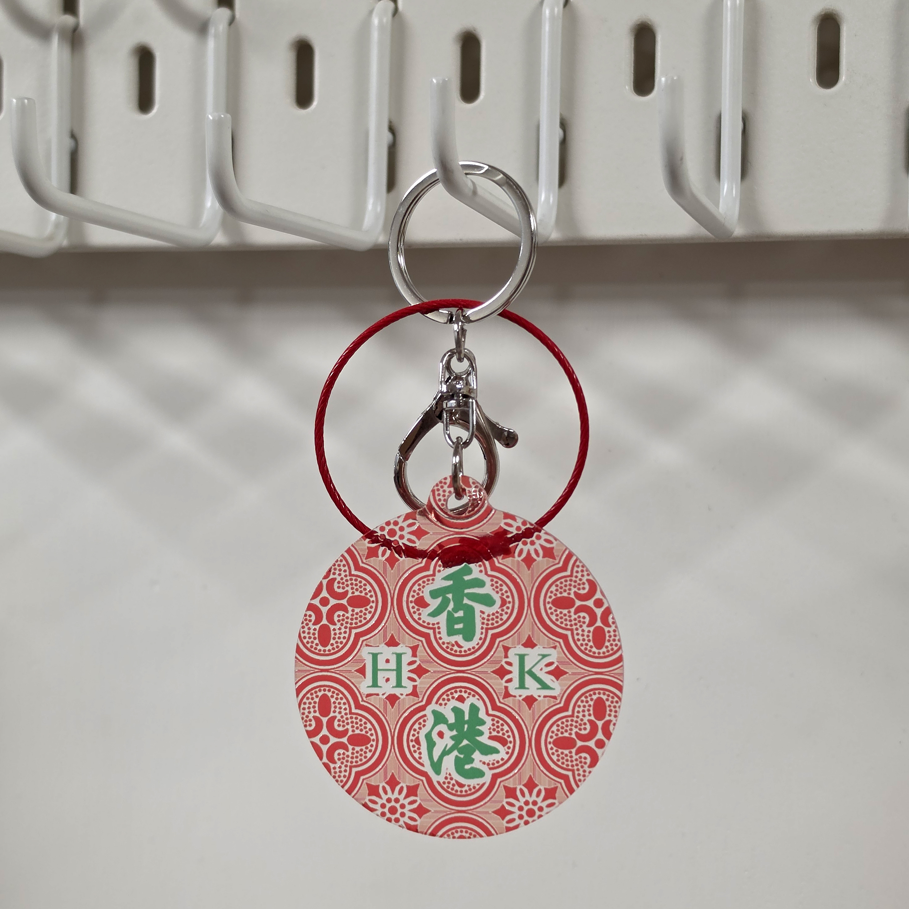 仿壓花玻璃匙扣 香港HK