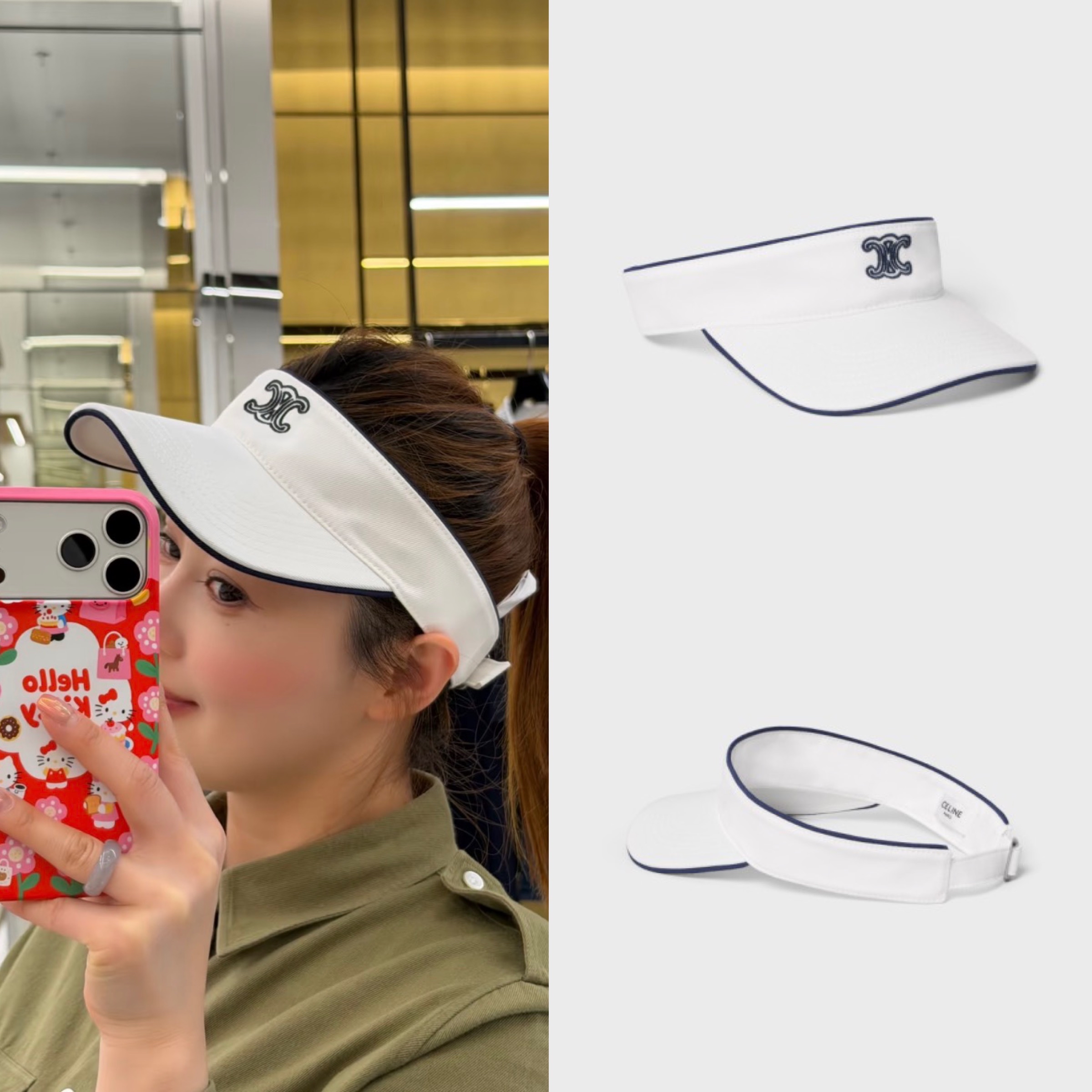 限時優惠✨新款🆕訂貨📮Celine 帽 打pickleball/網球/Golf 都襯到❤️  Size M 58cm / L 59cm 後面有扣可調節