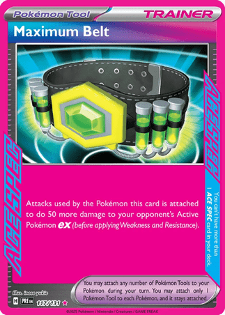 Pokemon TCG  Scarlet & Violet—Prismatic Evolutions - Maximum Belt-117/131