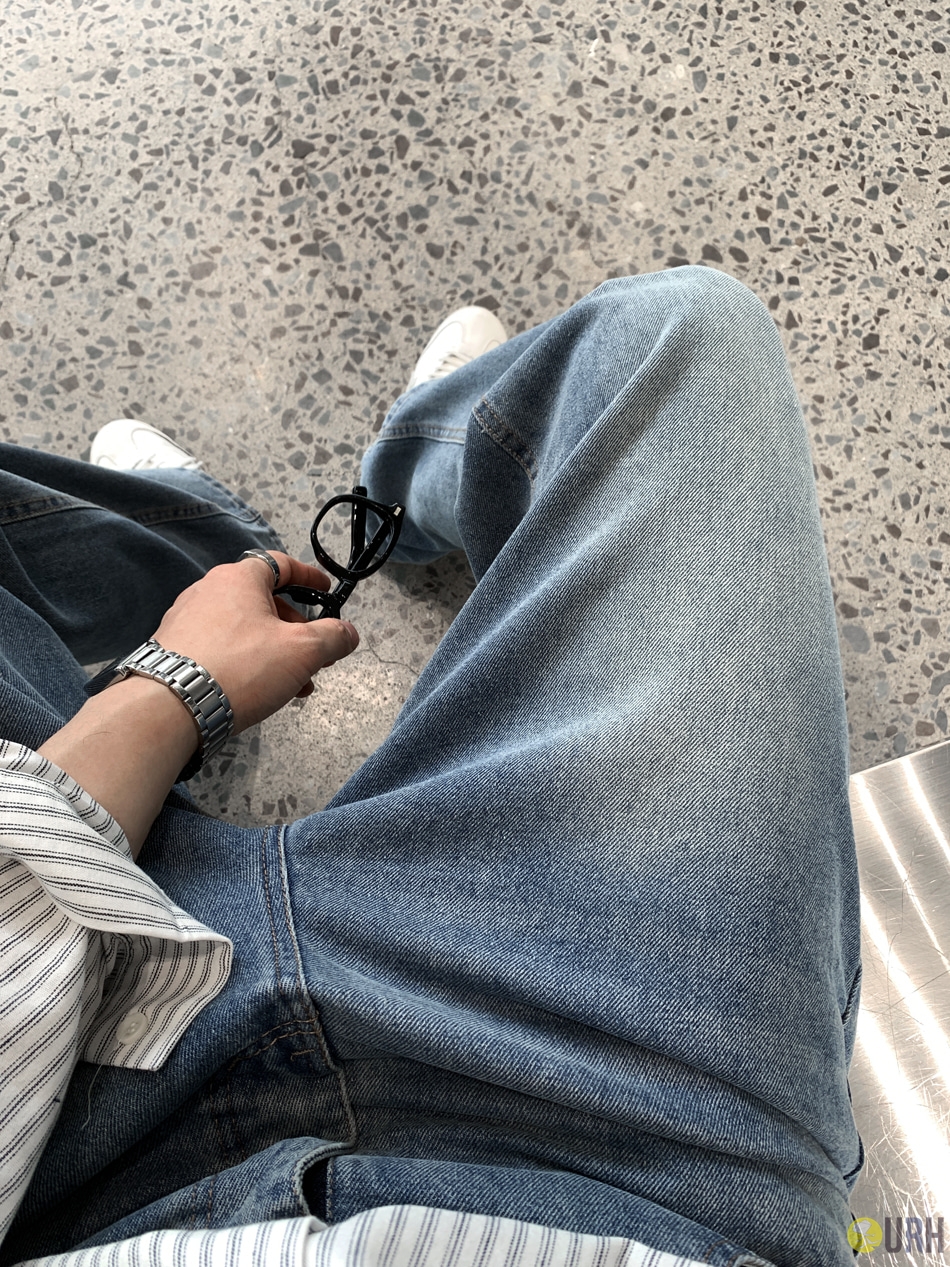 【100%保證韓國直送】復古灰調洗水寬鬆直腳牛仔褲 👖 [5 color] RL114824