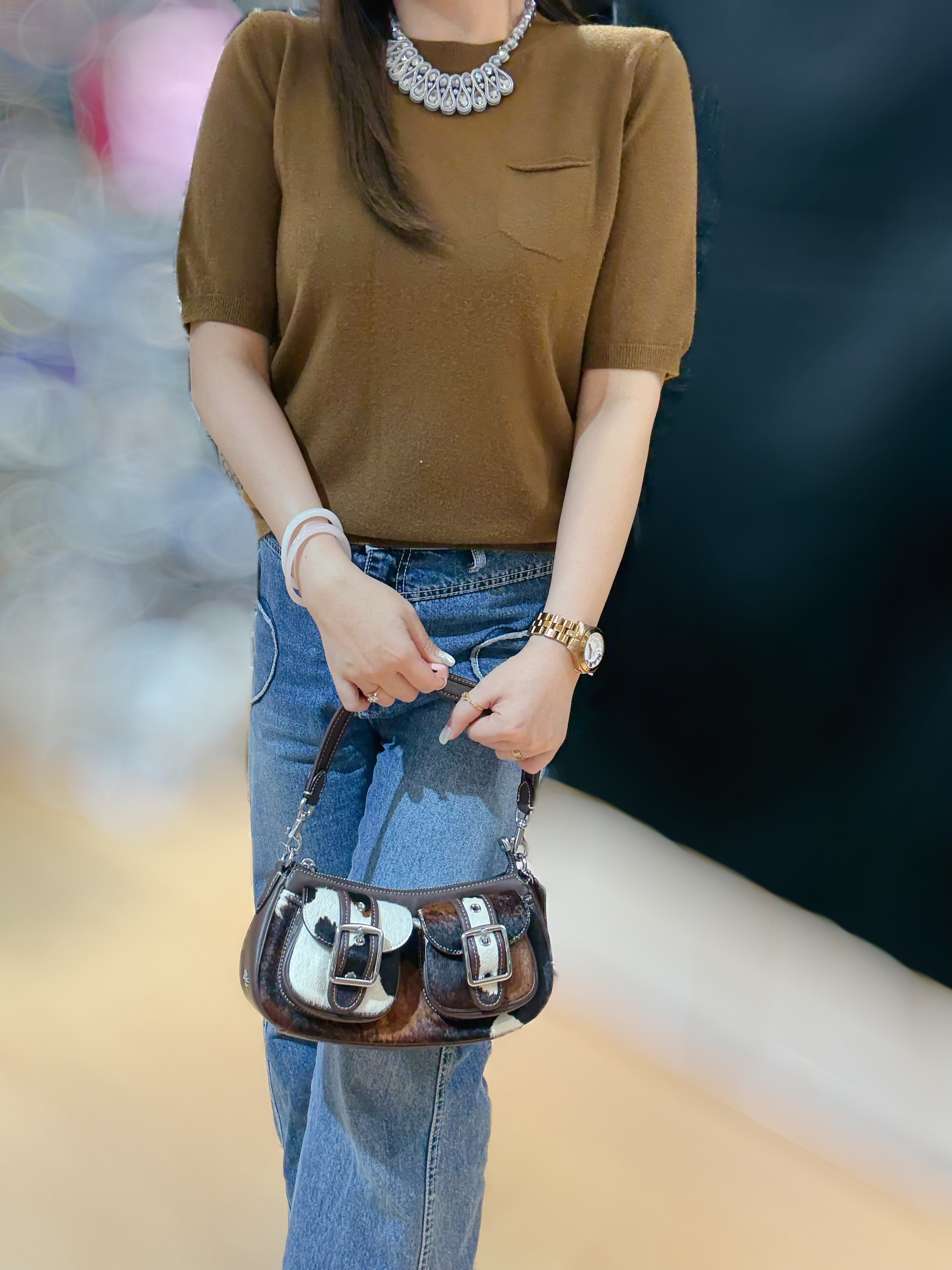 Coach Ashton bag cow print/haircalf