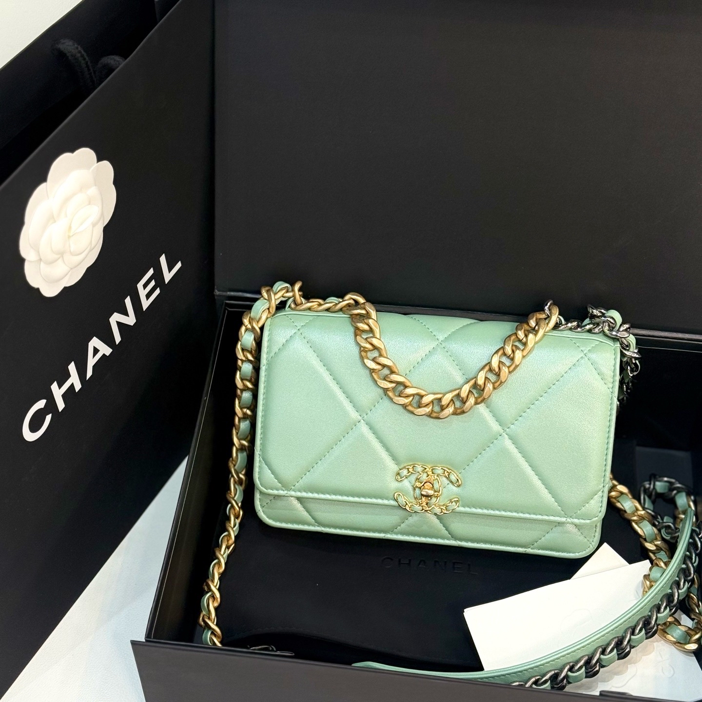 【預訂貨品】芯片款🪪 Chanel薄荷綠woc