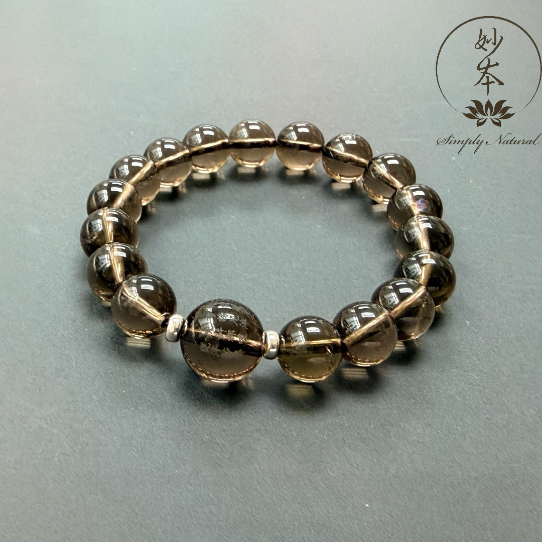 10mm 茶晶手串 配：楞嚴心咒