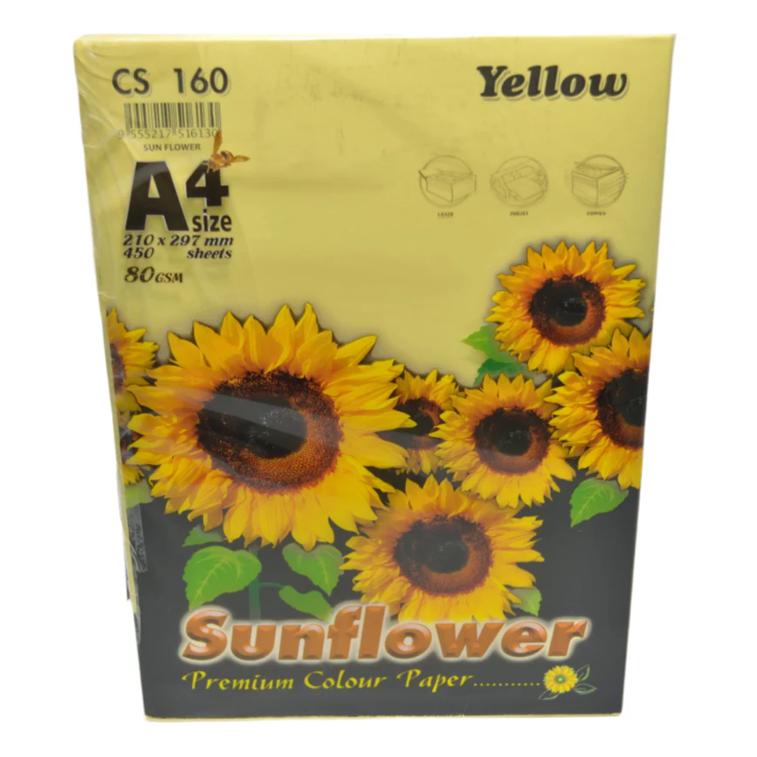 Sun Flower Color Paper A4 80gsm 400's