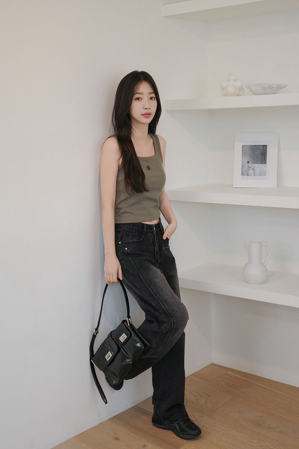 <預訂>🇰🇷MuahMuah Logo slim fit knit sleeveless