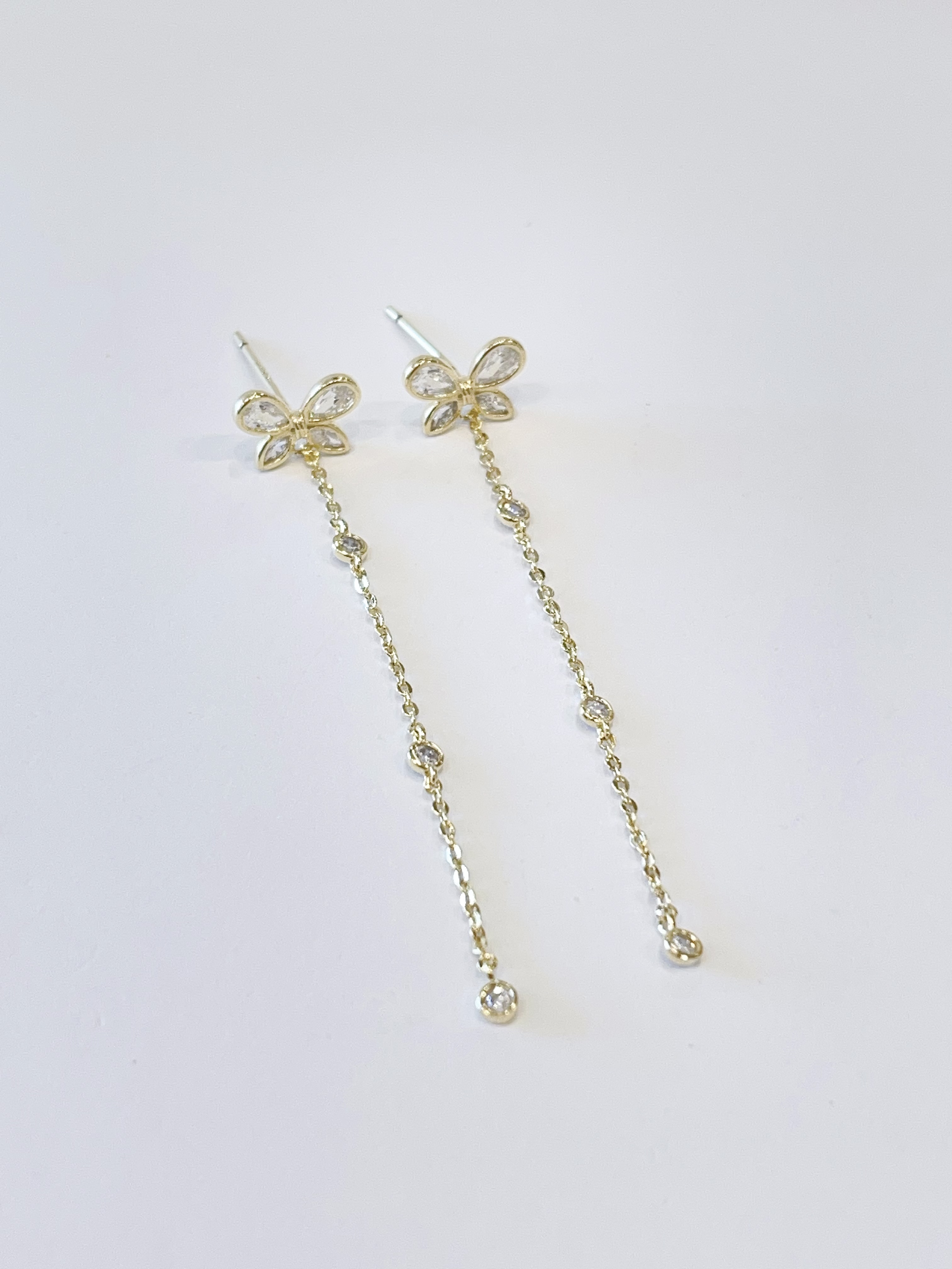 蝴蝶珍珠高级感耳环