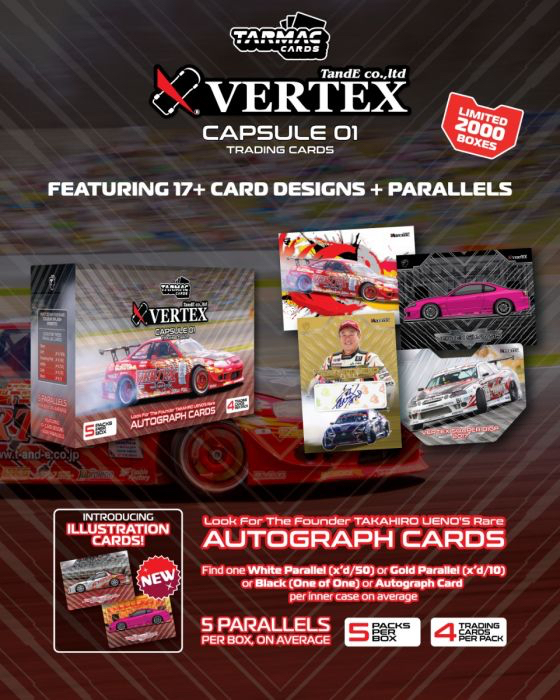 (預訂 Pre Order) Tarmac Works Tarmac Cards - Vertex Capsule 01 (原盒 5 包)