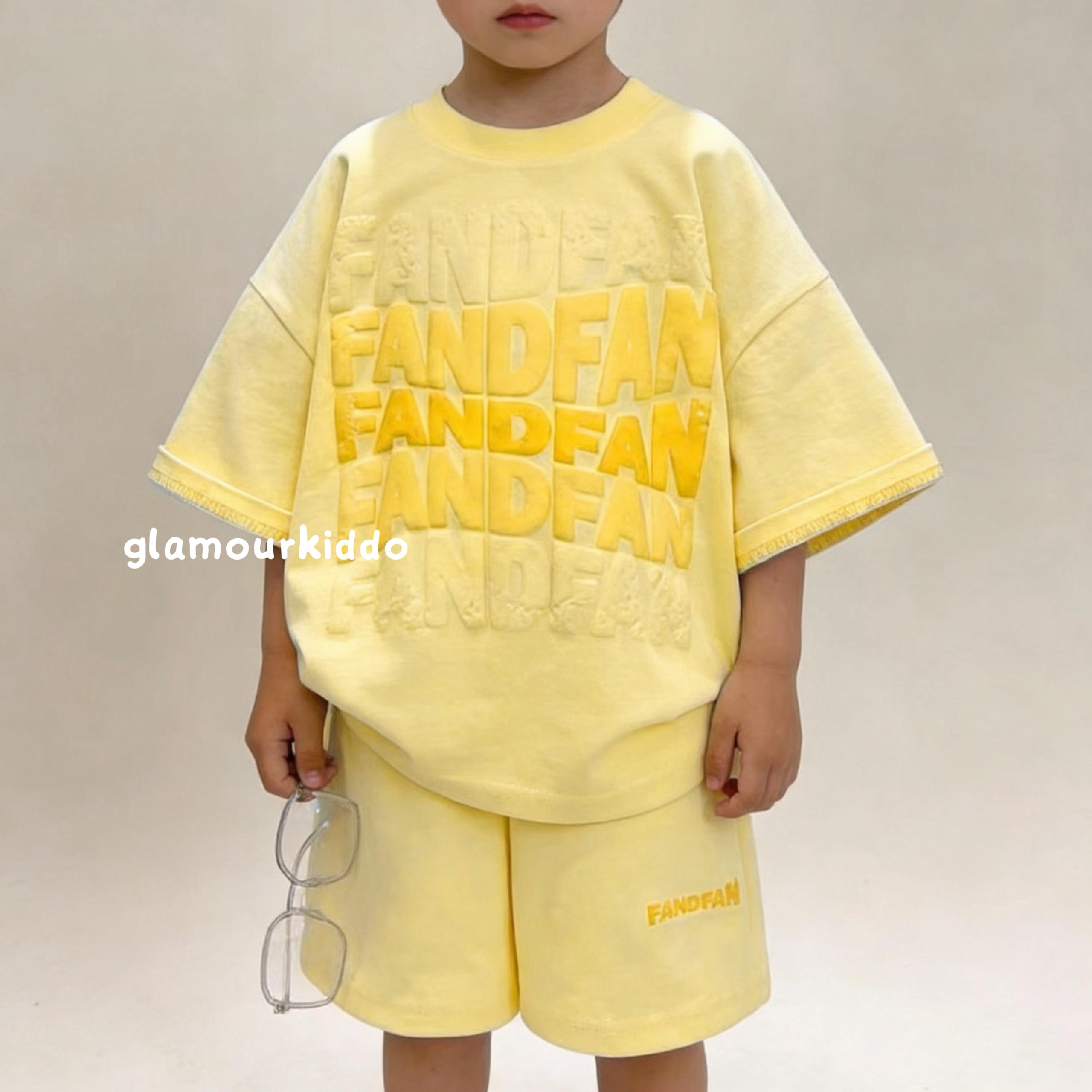 551314Y | Kids Yellow T-Shirt and Shorts Set