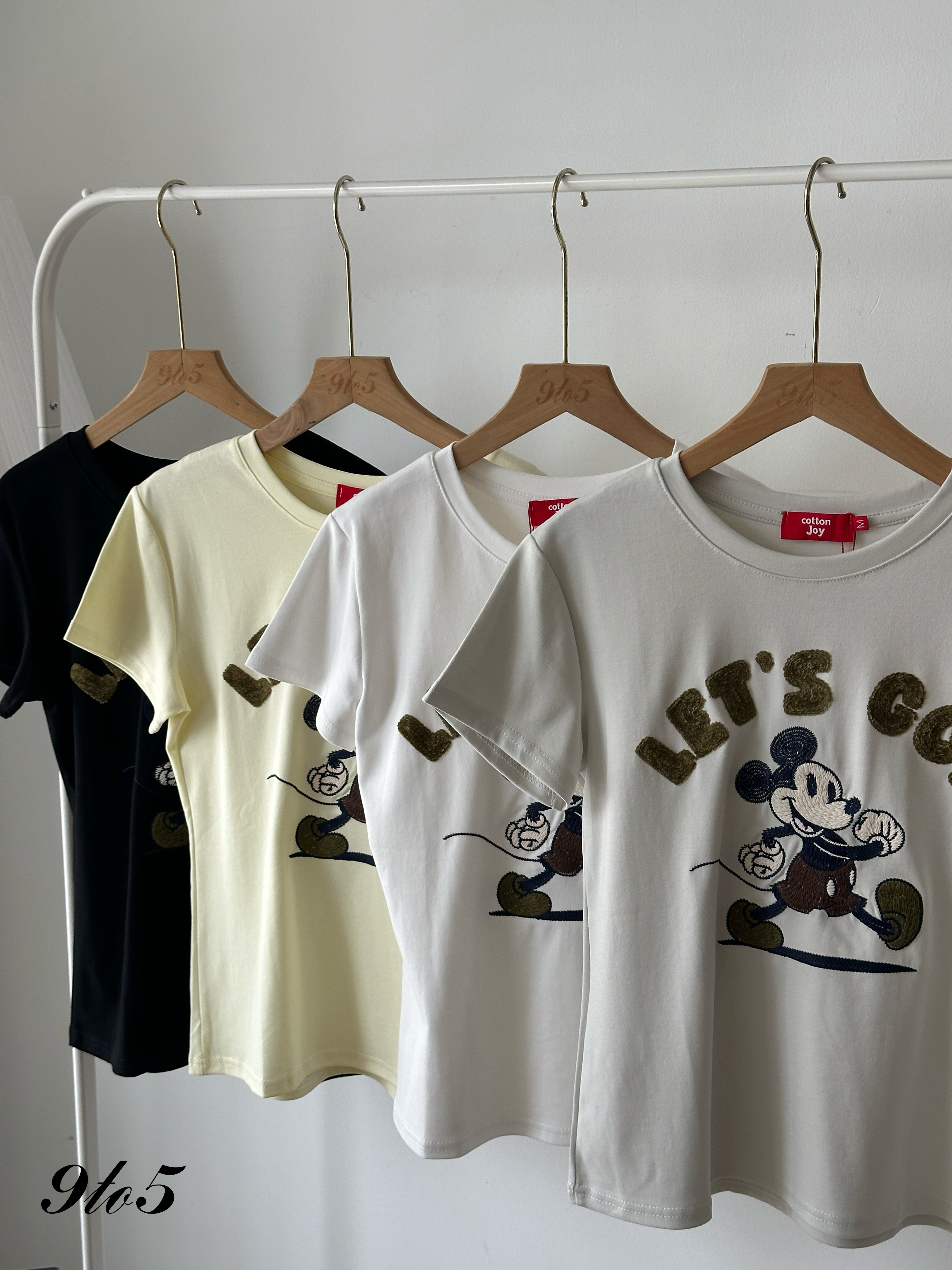 T4234 Embroidery Mickey Tee