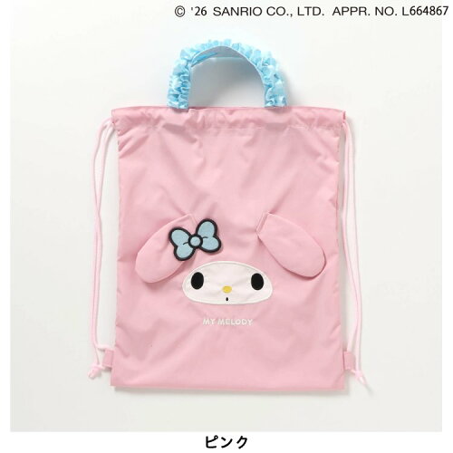 🆕【⭐訂購⭐】🇯🇵日本直送 #Sanrio  立體耳朵 Big Face 刺繡 索繩背包［3款選］🌀 [ELDD-0274][260530]