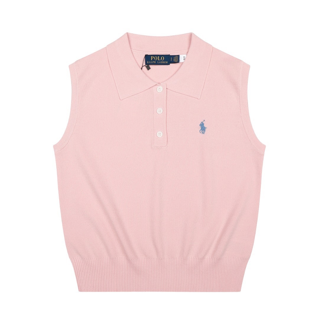 預訂 RL POLO 翻領三粒鈕無袖上衣 