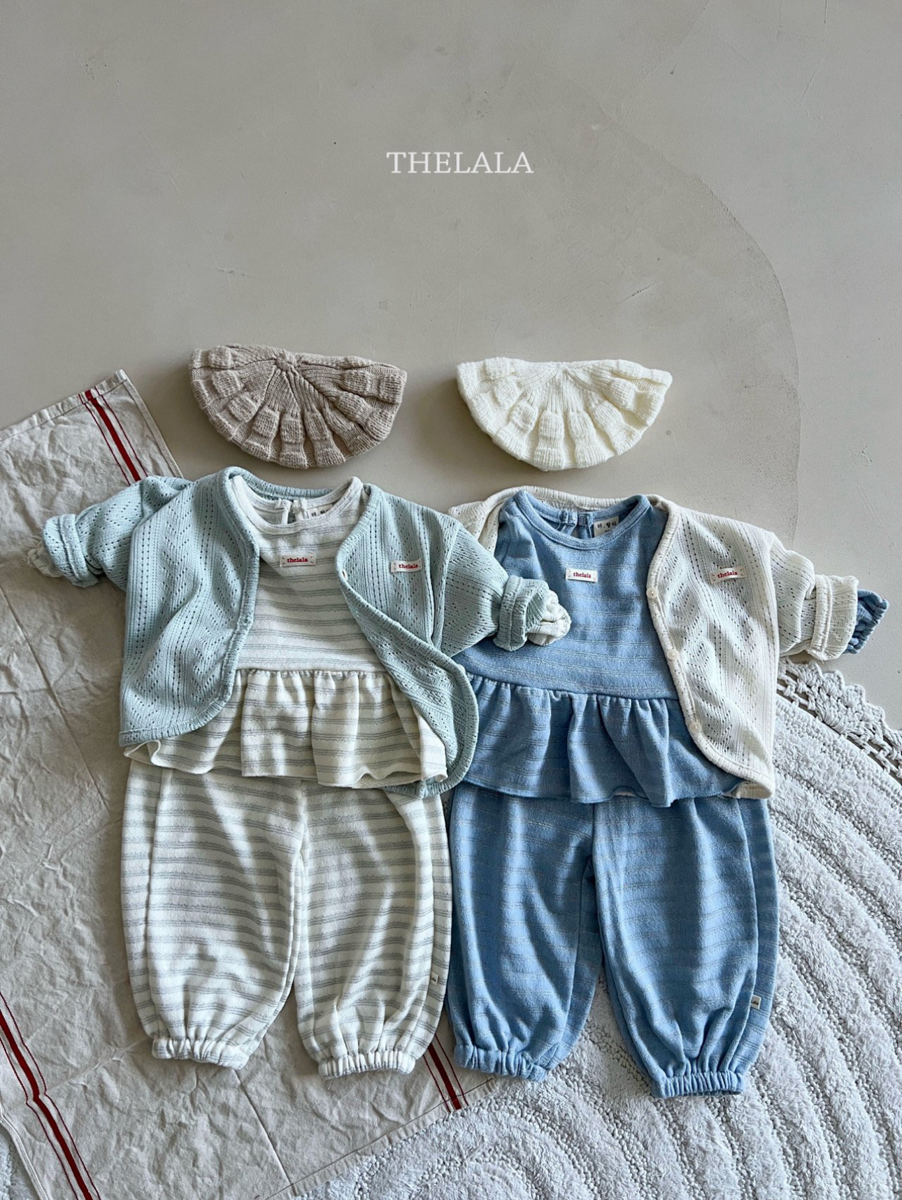 🌸預訂 韓國直送🌸🇰🇷THELALA三色輕薄標籤通花開襟外套