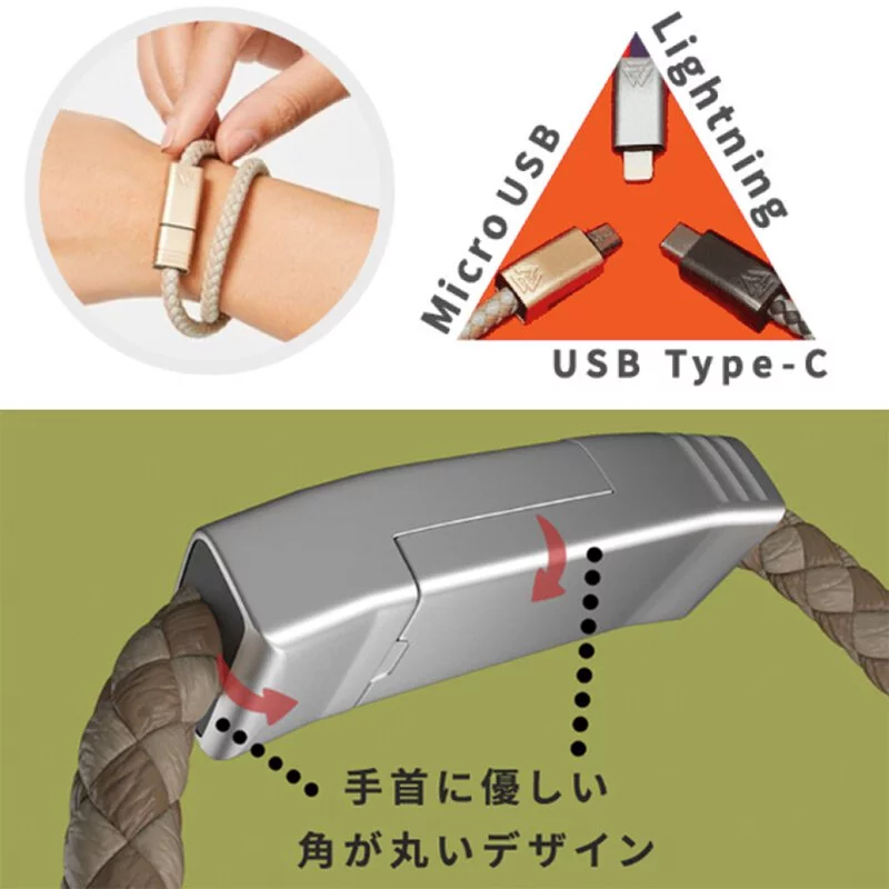 Kiraku Juice Bangle二合一USB Cable手帶 [預購商品］截止日期為4月30號，預計發貨日期為5月中至5月尾