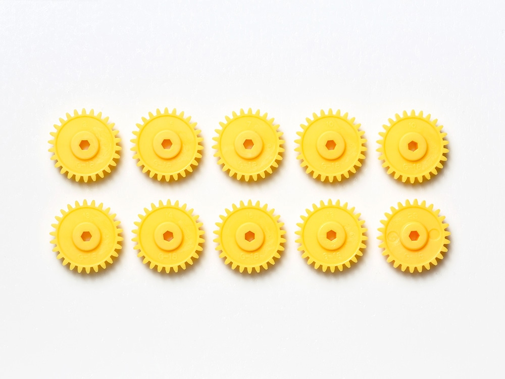 AO-1041 MINI 4WD G-18 GEAR (YELLOW/10PCS.)