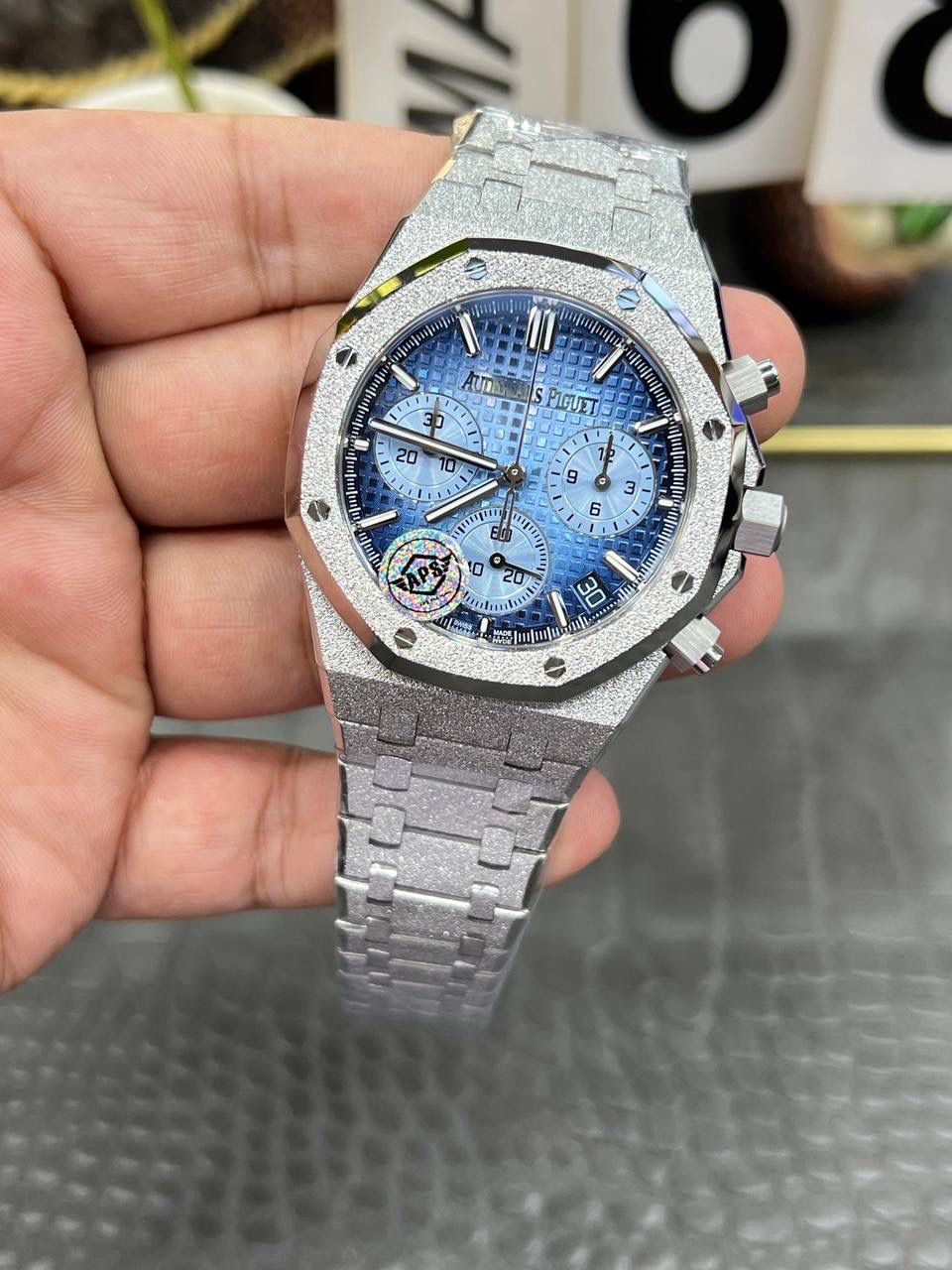🚀爱彼皇家家橡树26240飞返计时全功能系列/41mm霜金烟熏蓝面/ 搭载原装开模定制Cal.4401全自动一体机械💯