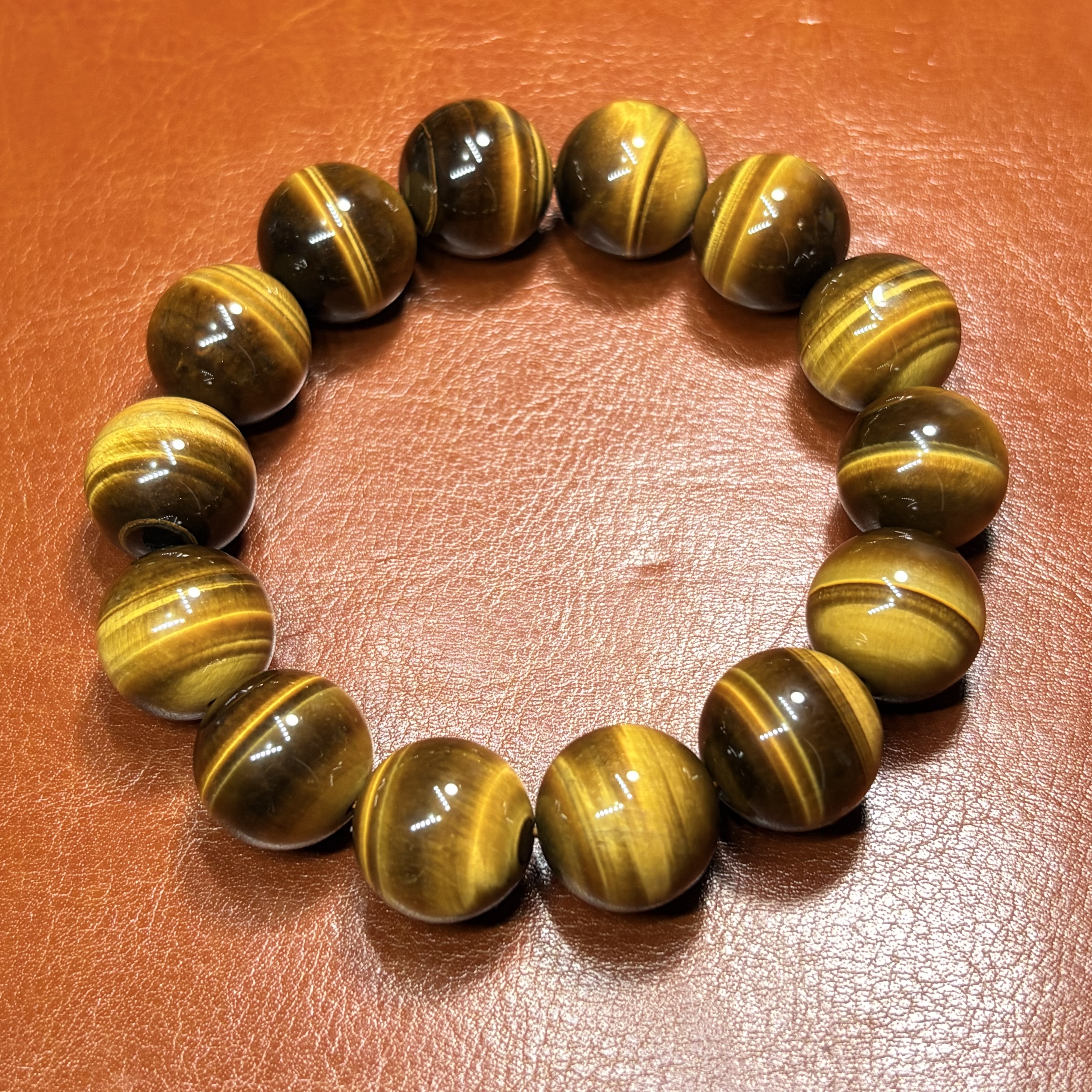 黃虎眼石手串No.3103 ｜規格：16mm珠18cm手圍