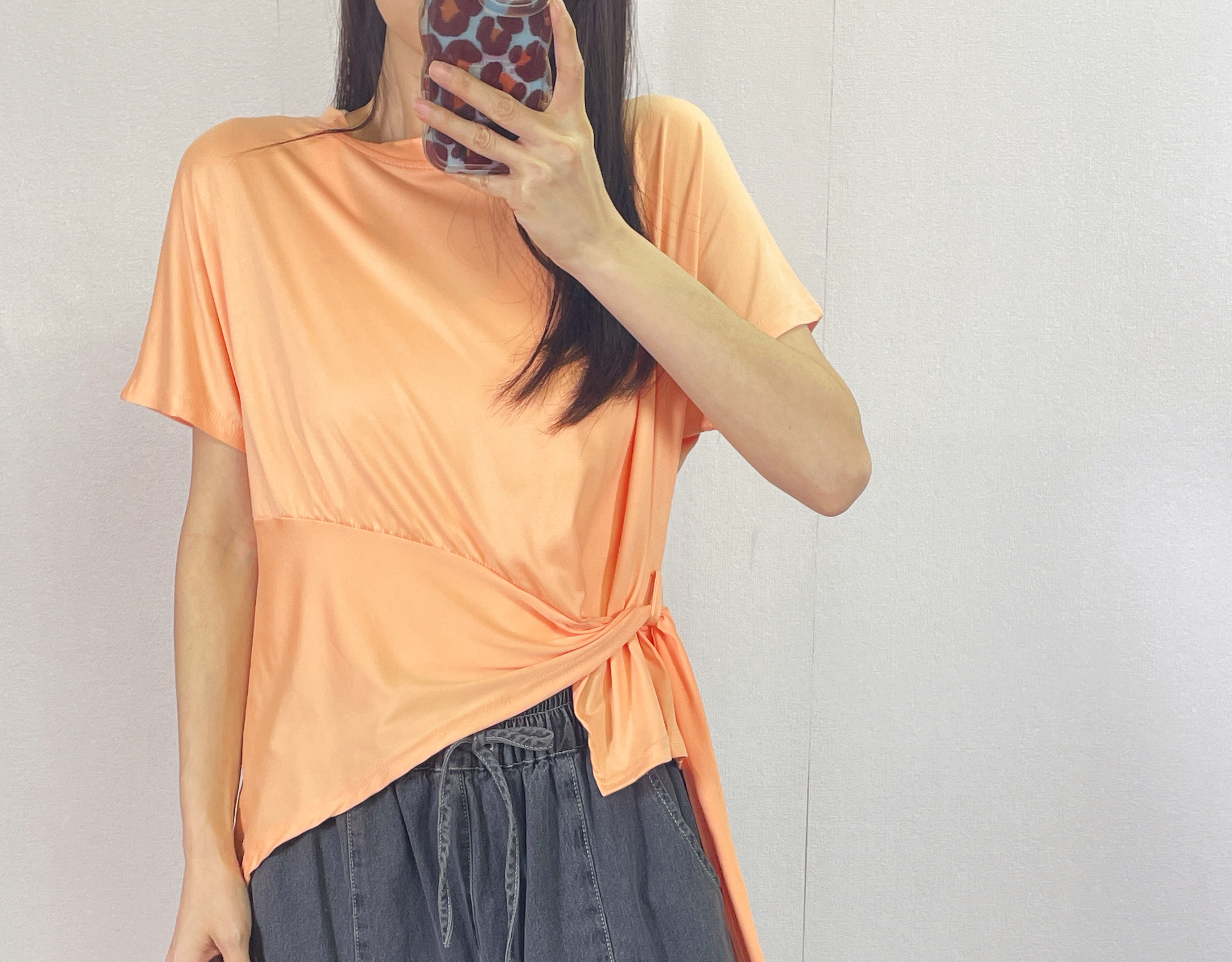 K5552 棉料衫腳穿帶短袖top