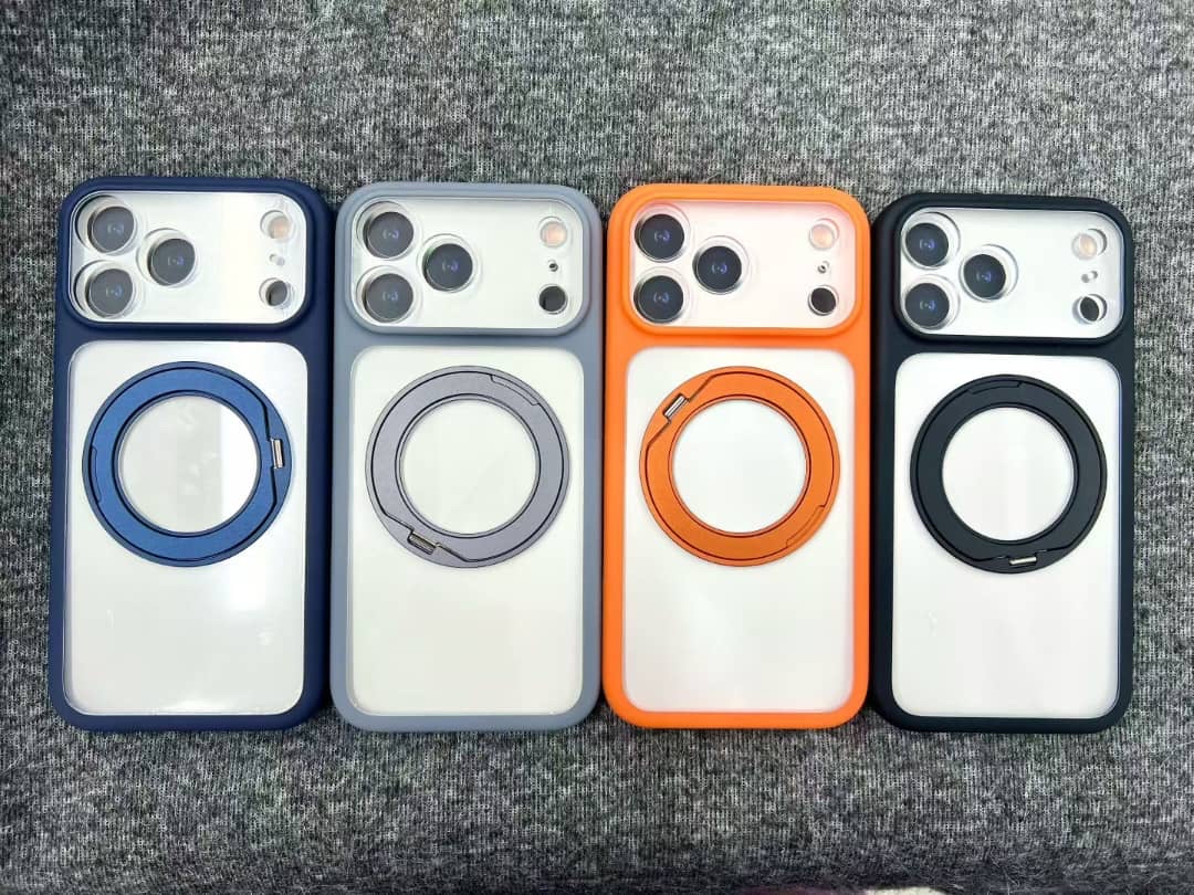 iPhone 17 Pro/ 17 Pro Max 劲盾360°旋转支架磁吸壳 | 横竖屏支撑 | 软边硬背防摔 | 独立相机键+挂绳孔