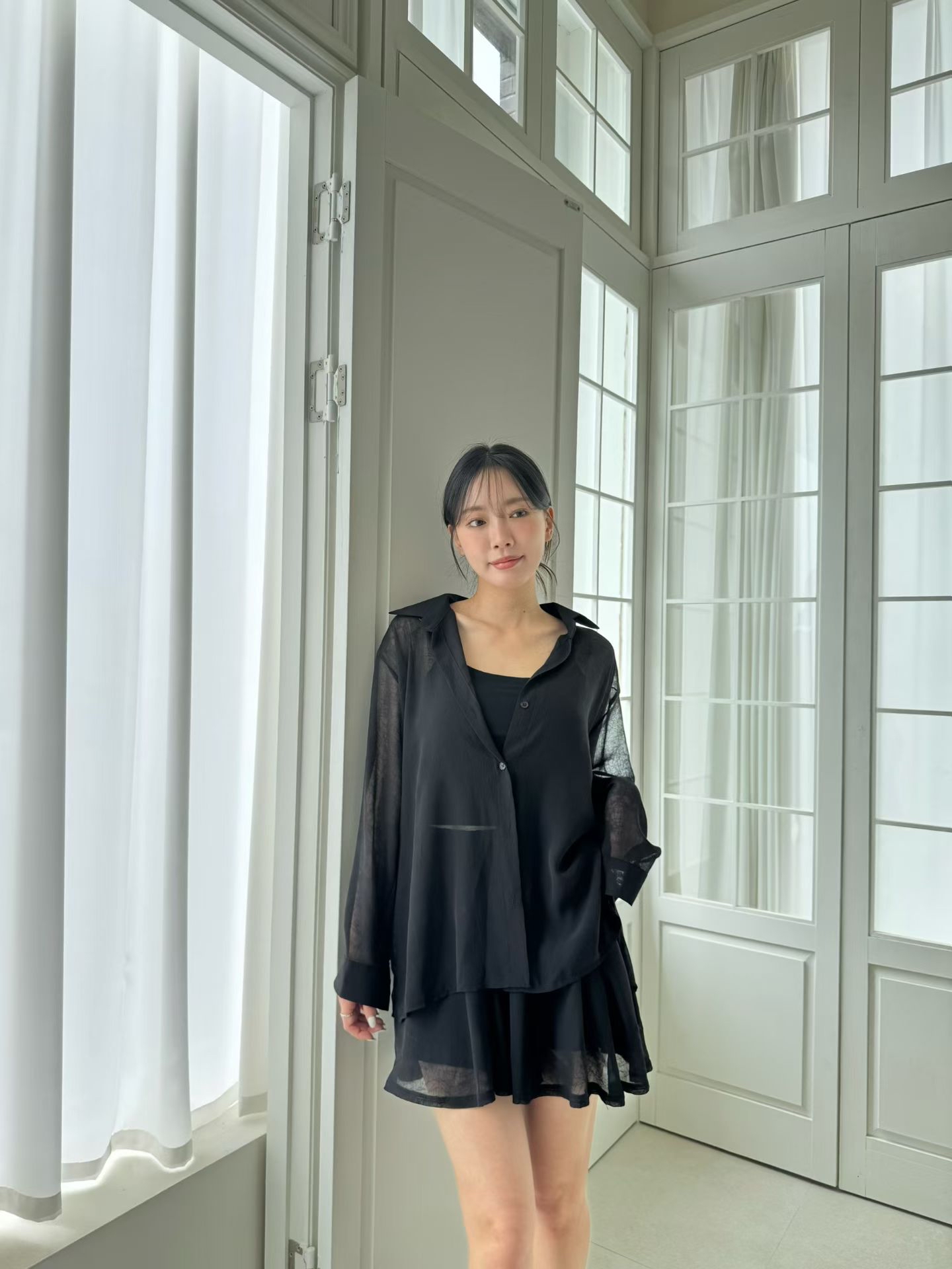 M14 薄透防曬開胸恤