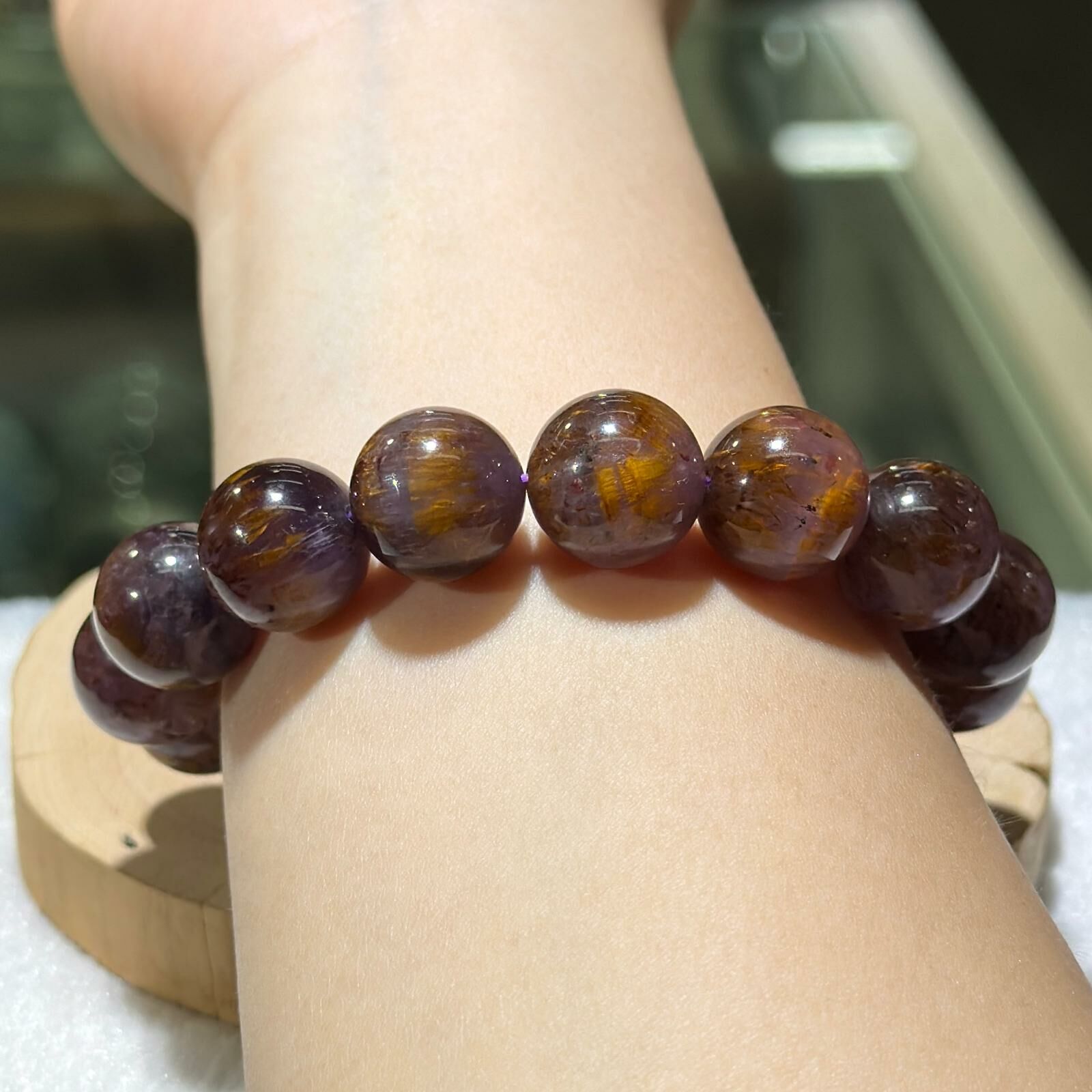 大m💫紫鈦晶手串 14 mm +/-