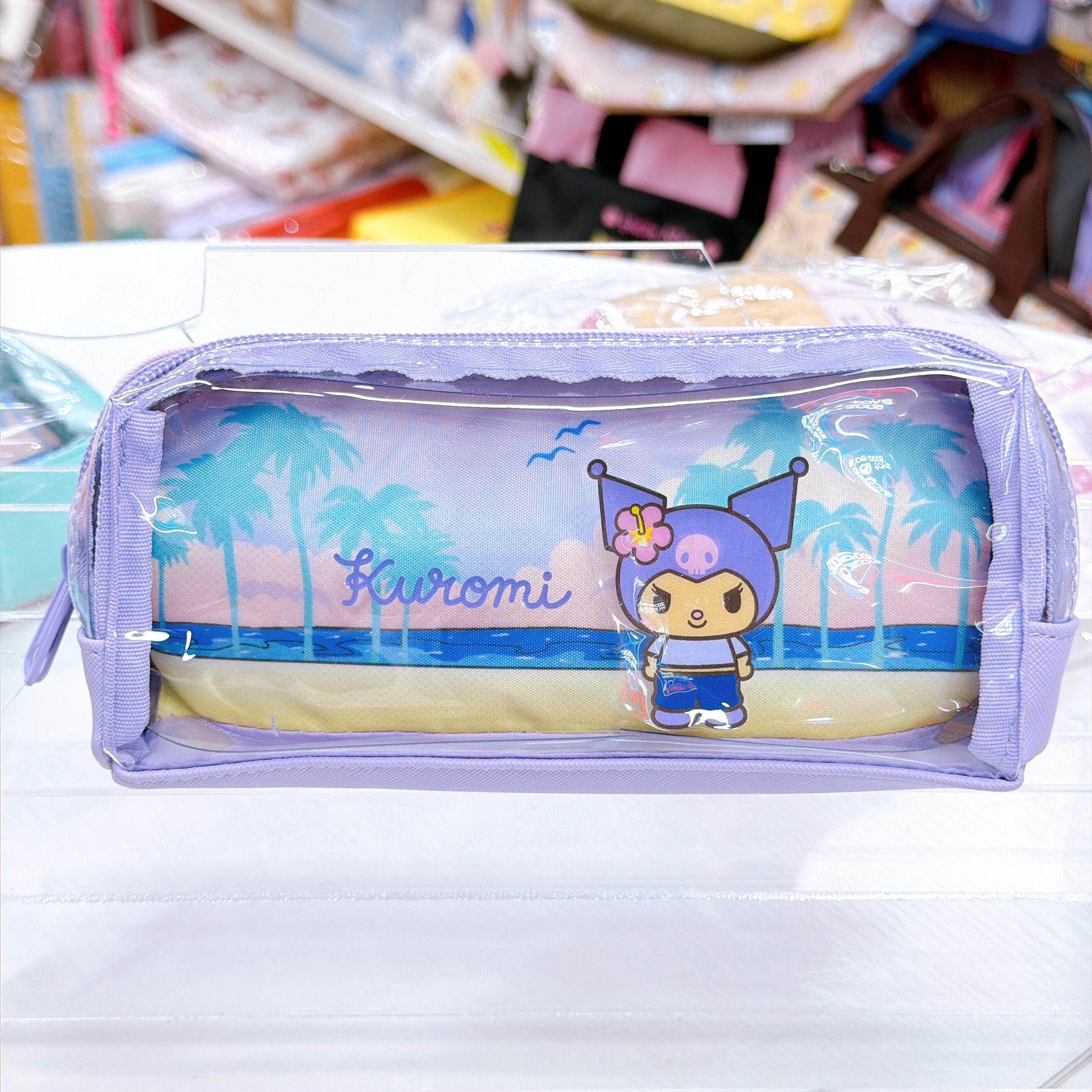 日本直送Sanrio 夏天黑皮泳裝系列 雙層筆袋