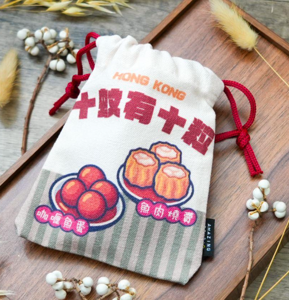 帆布束口袋 - 魚蛋燒賣