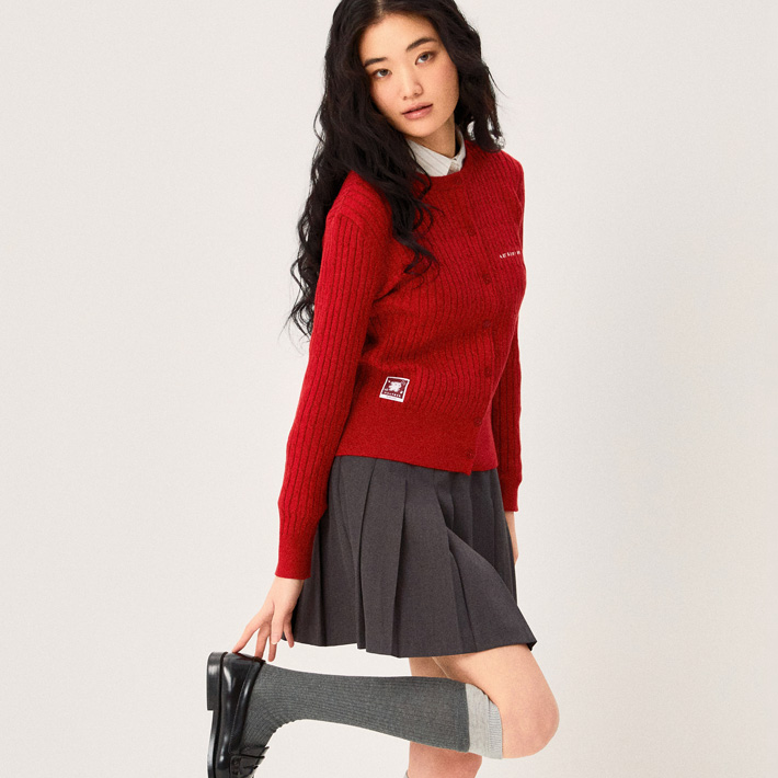 [Maltese & Retriever x SPAO] Cable Round Neck Cardigan (2款)