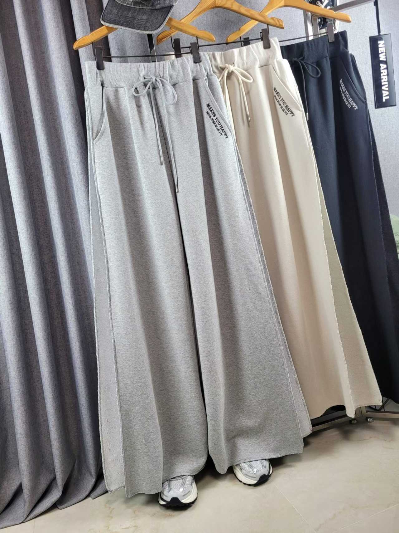 👟【顯瘦神褲】側邊拼接闊腳寬鬆長褲