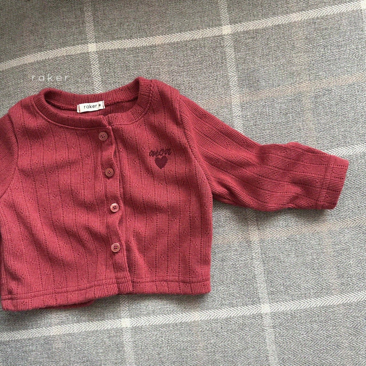 Raker | Heart Eyelet Cardigan