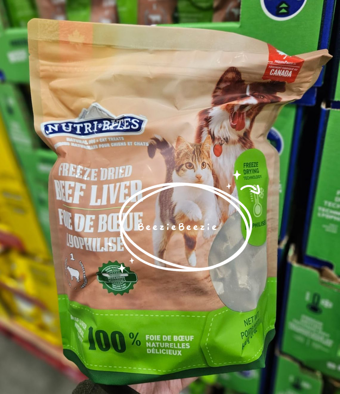 (預購 - 3月13號截單) NutriBites 天然凍乾牛肝粒 (增量版600g)